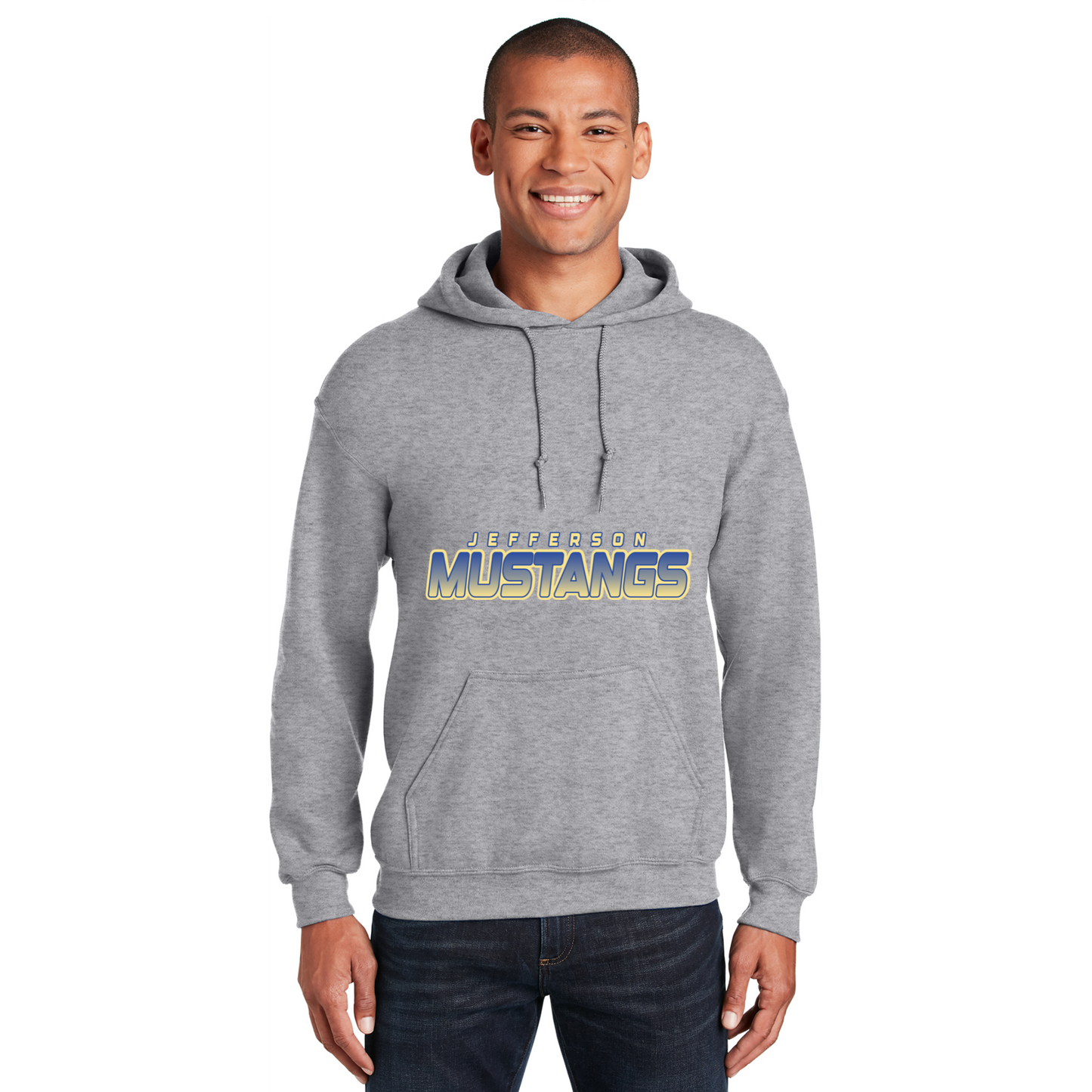 Jefferson Elementary Mustangs Heavy Hooded Sweatshirt