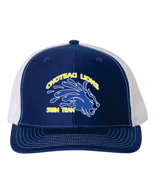 Choteau Lions Swim Team Structured Snapback Trucker Cap