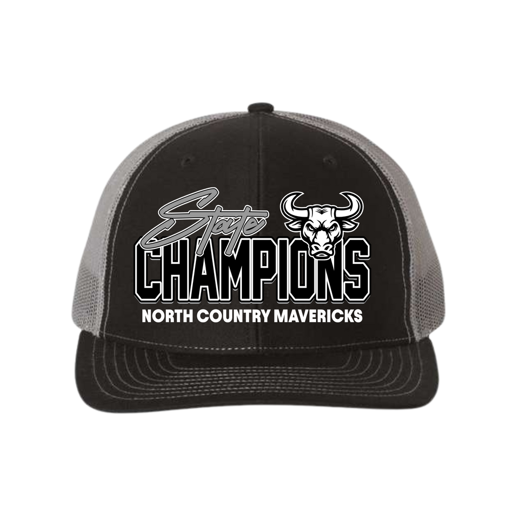 North Country Mavericks 3-Peat Snapback Trucker Cap