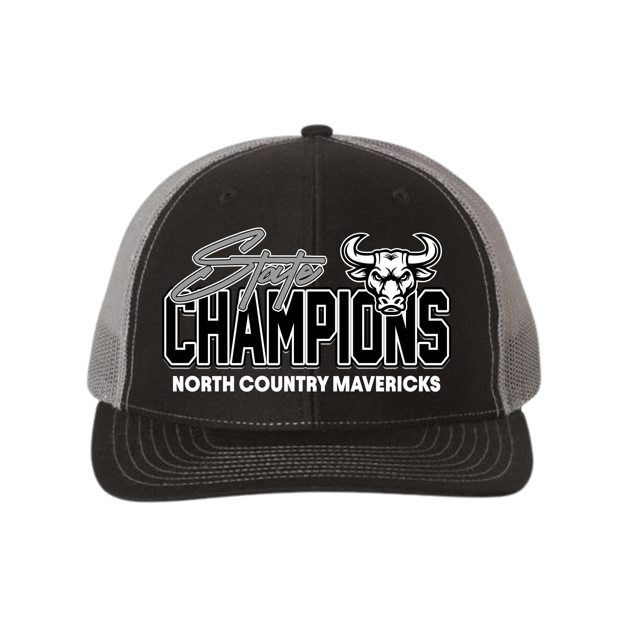 North Country Mavericks 3-Peat Snapback Trucker Cap