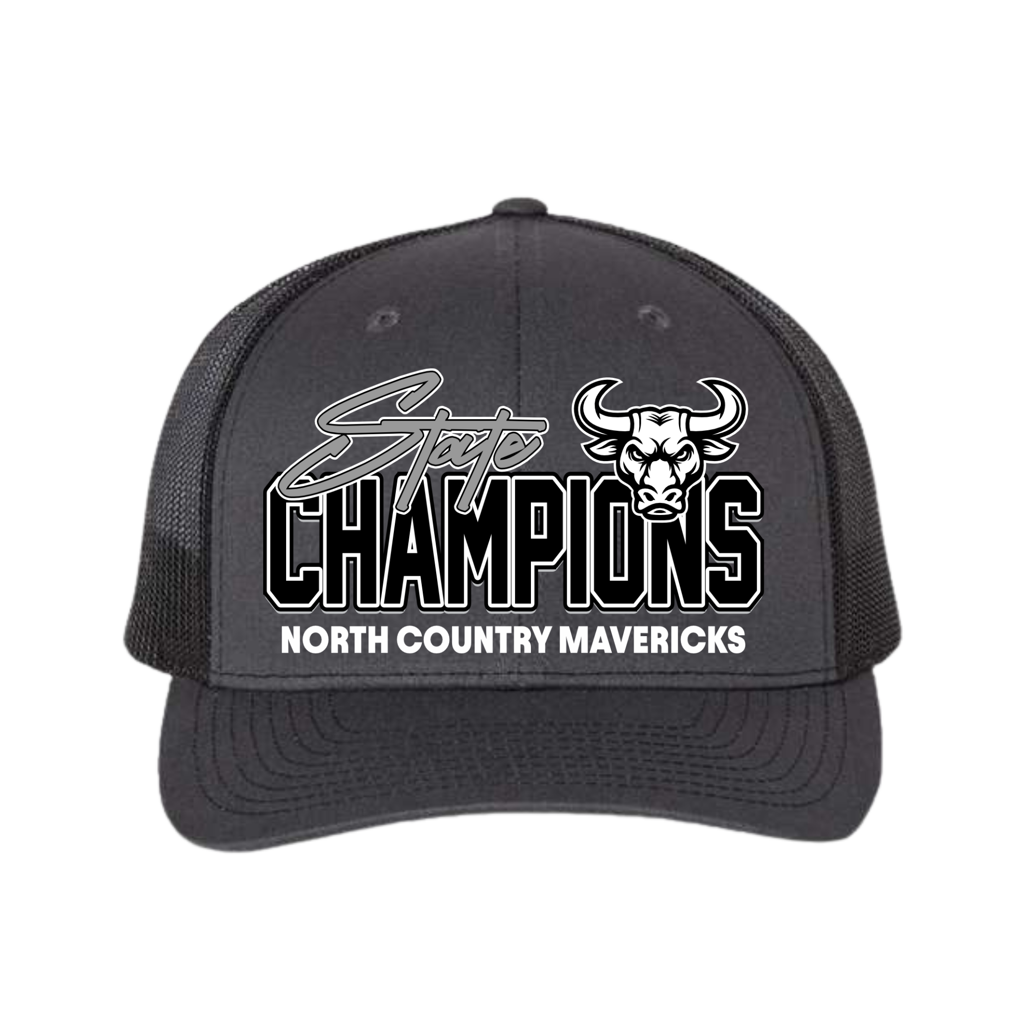 North Country Mavericks 3-Peat Snapback Trucker Cap