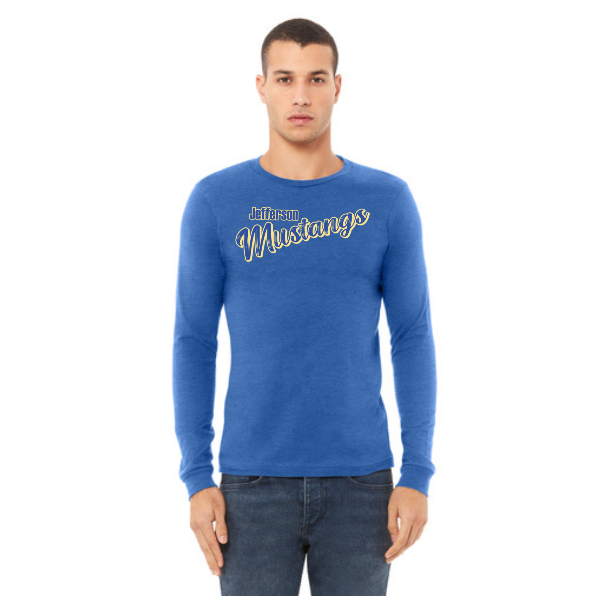 Jefferson Elementary Mustangs BELLA+CANVAS Long Sleeve Tee