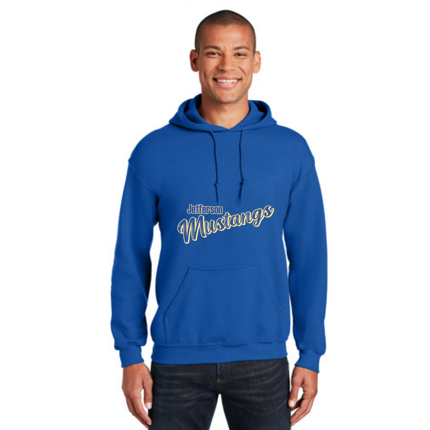 Jefferson Elementary Mustangs Heavy Hooded Sweatshirt