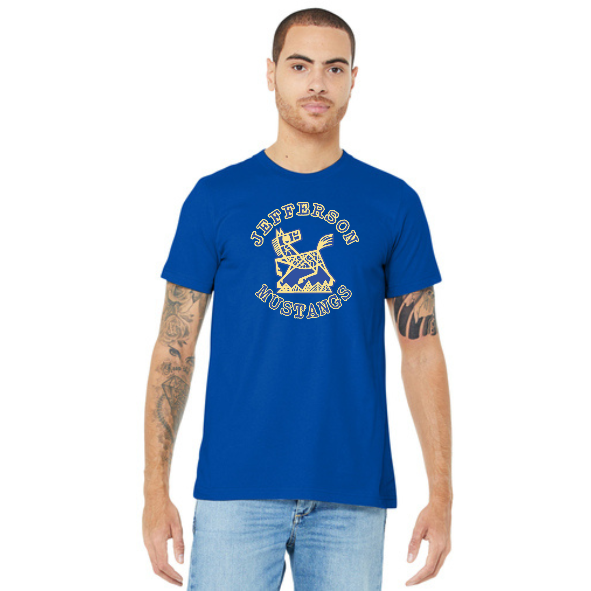 Jefferson Elementary Mustangs BELLA+CANVAS Short Sleeve Tee