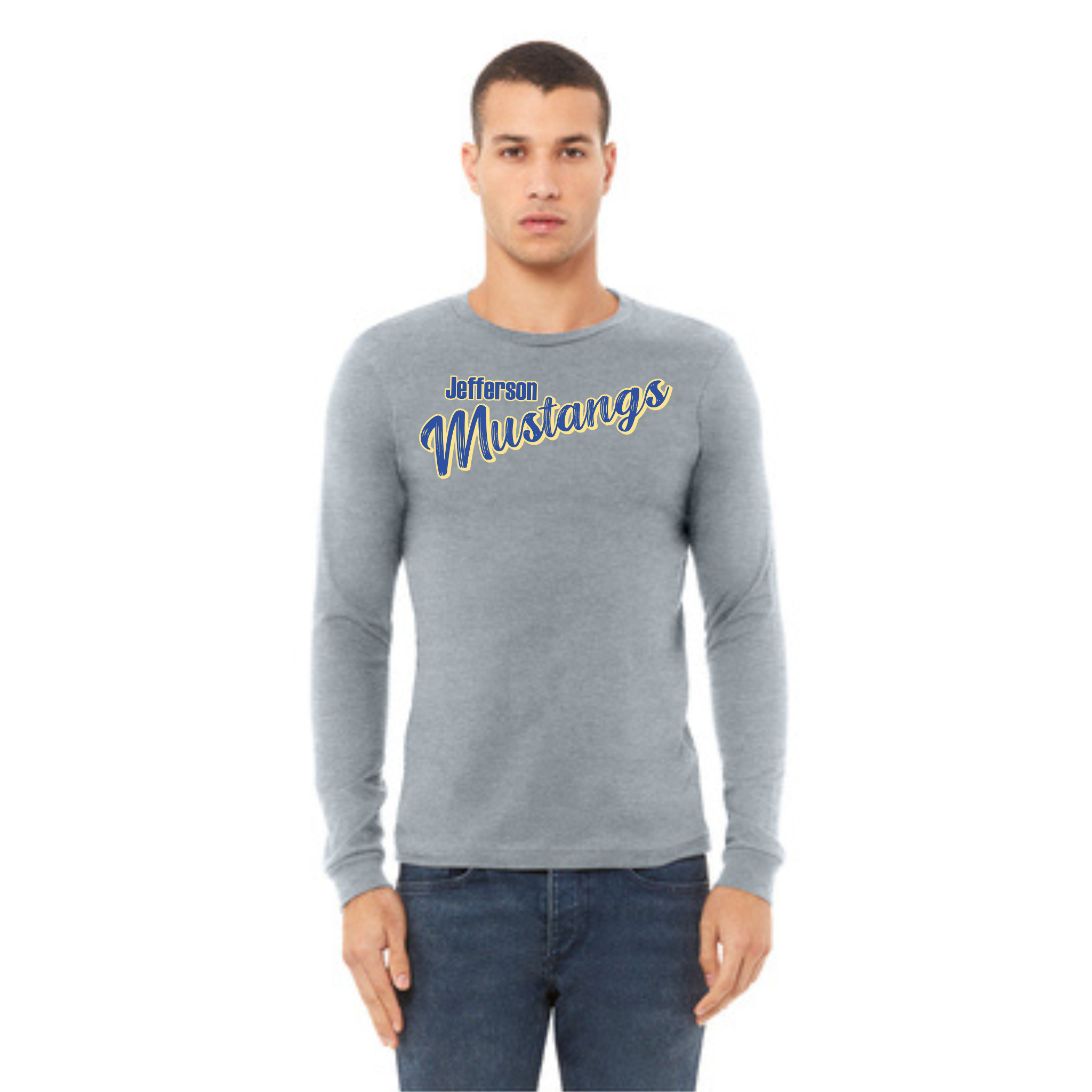 Jefferson Elementary Mustangs BELLA+CANVAS Long Sleeve Tee