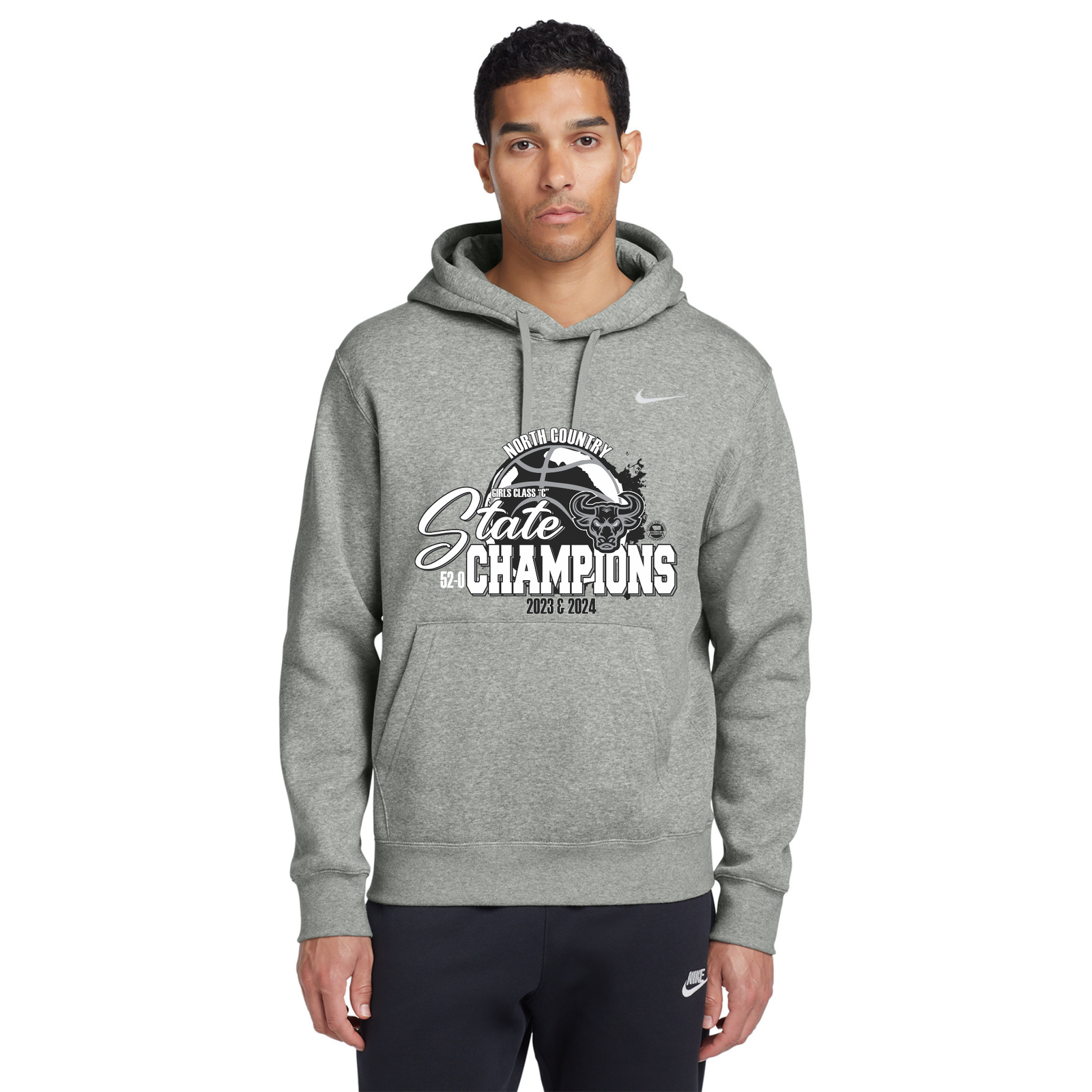 2023-2024 State Champion North Country Mavericks Fleece Pullover Hoodie -  - Badger Track Customs