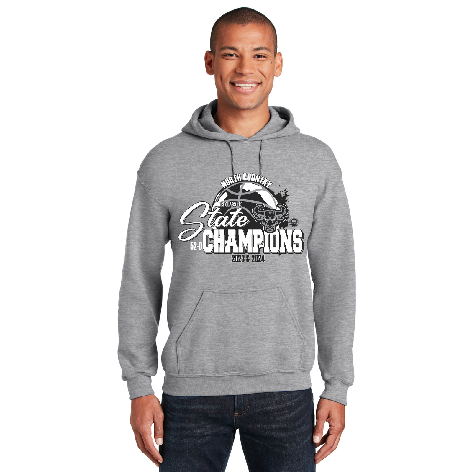 2023-2024 State Champion North Country Mavericks Hooded Sweatshirt -  - Badger Track Customs