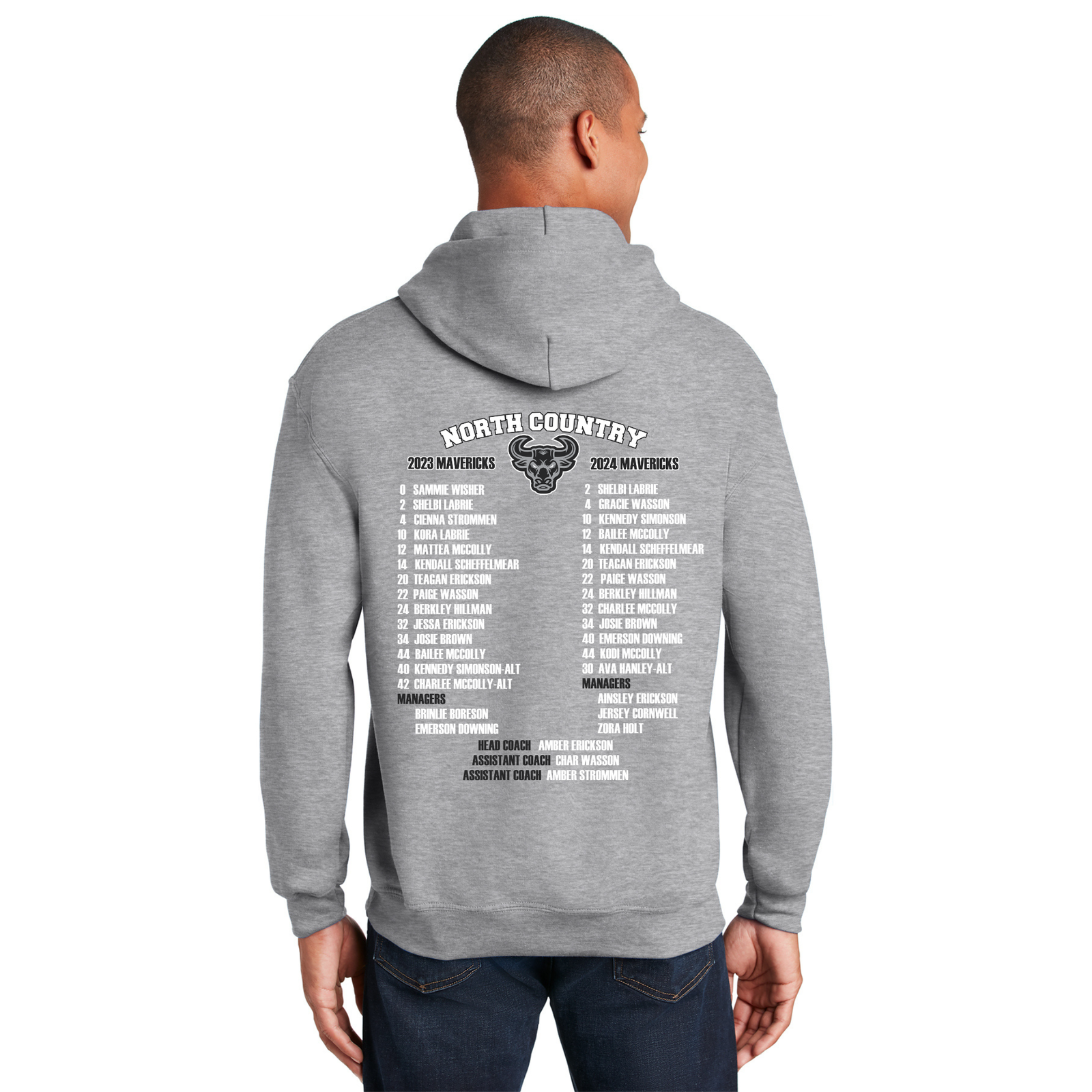 2023-2024 State Champion North Country Mavericks Hooded Sweatshirt -  - Badger Track Customs