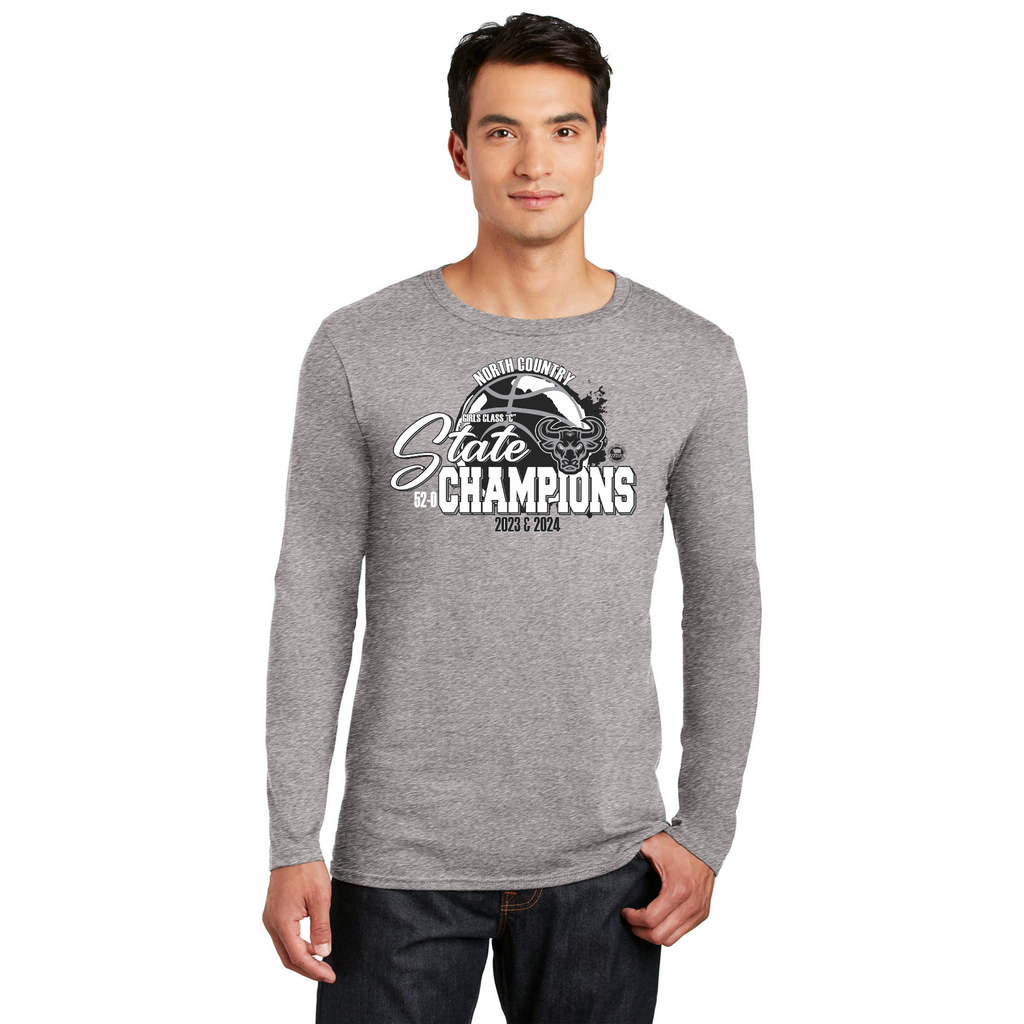 2023-2024 State Champion North Country Mavericks Long Sleeve T-Shirt -  - Badger Track Customs