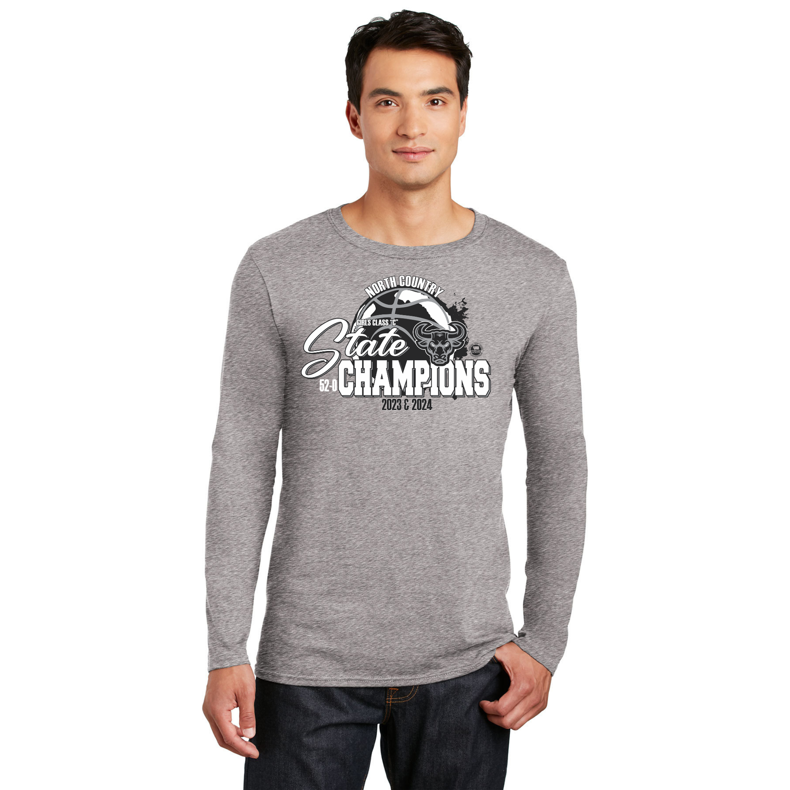 2023-2024 State Champion North Country Mavericks Long Sleeve T-Shirt -  - Badger Track Customs
