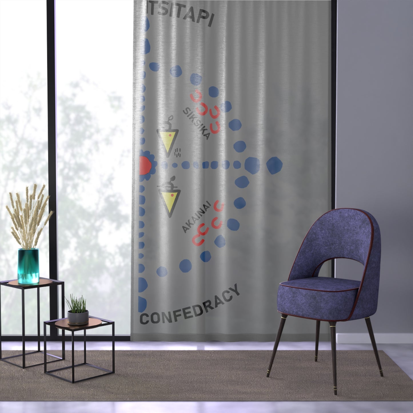 Window Curtain Color Right Panel