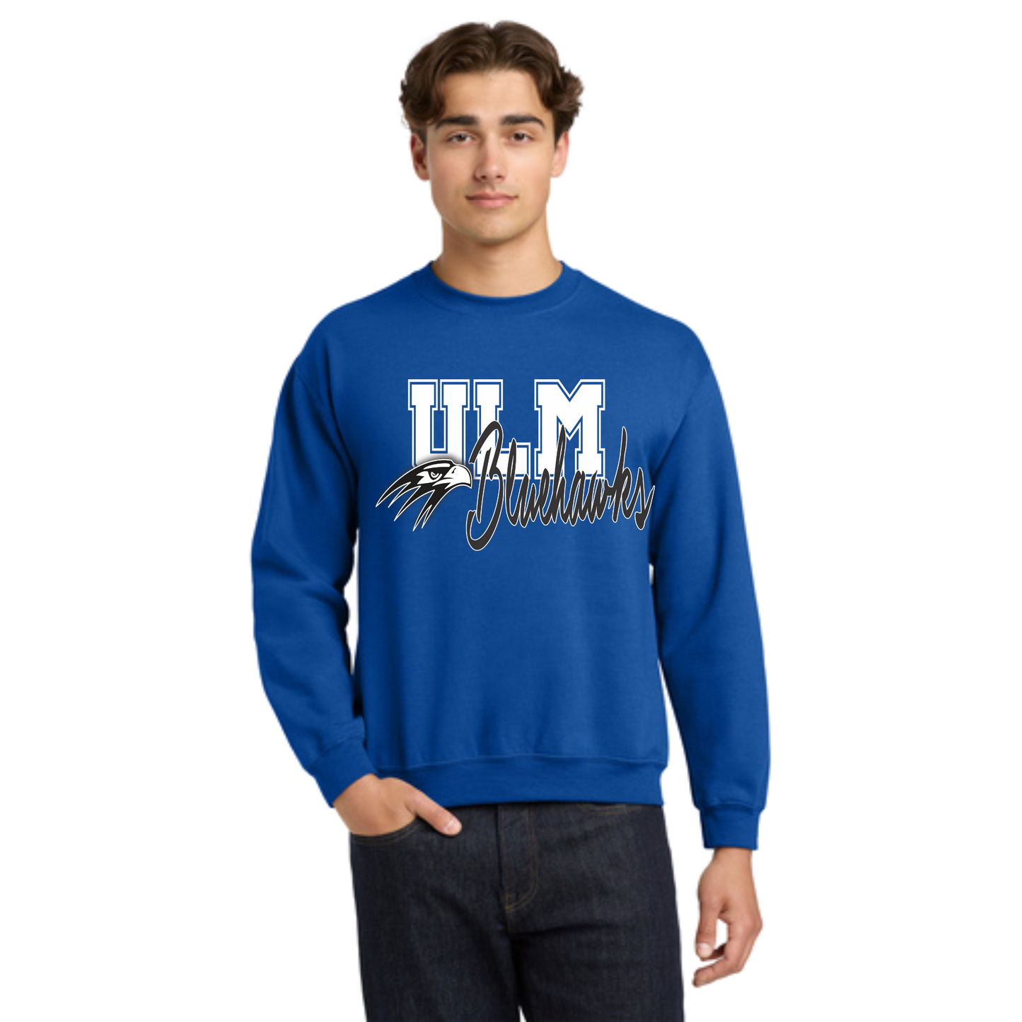 Ulm Bluehawks Adult Crewneck Sweatshirt