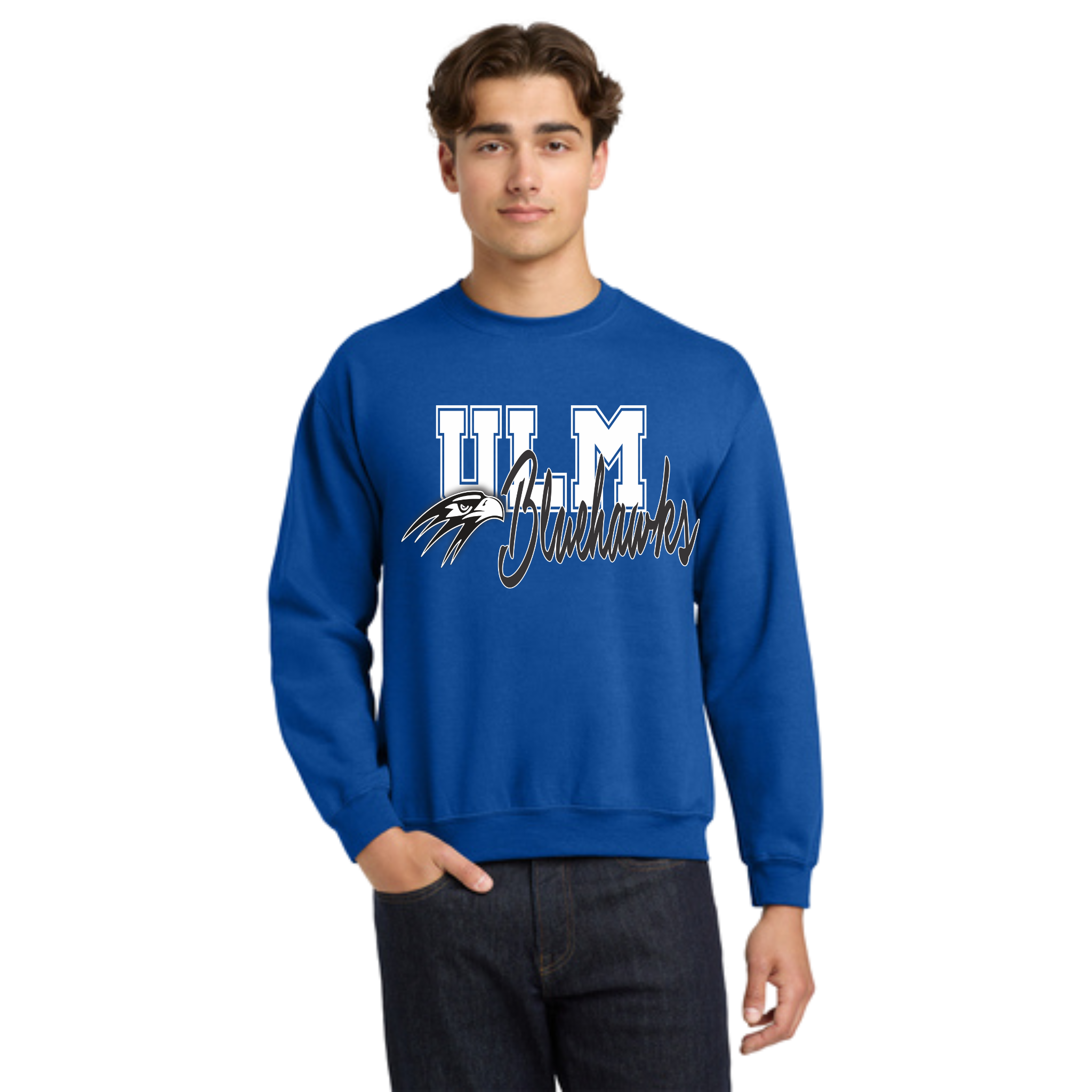 Ulm Bluehawks Adult Crewneck Sweatshirt