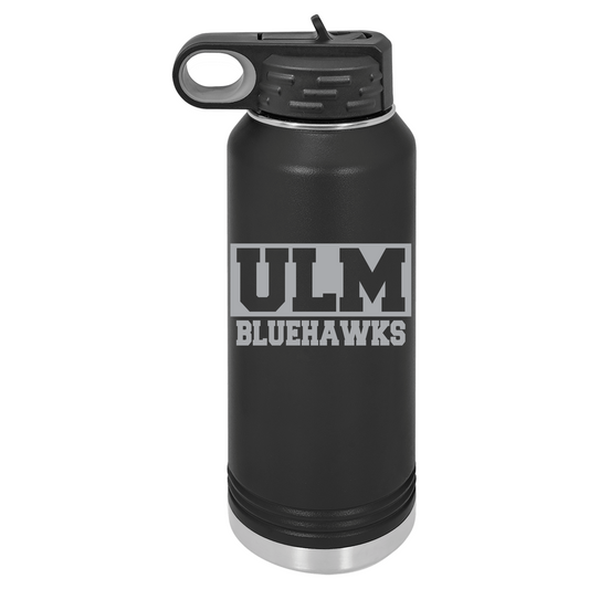 Ulm Bluehawks 32 oz Water Bottle