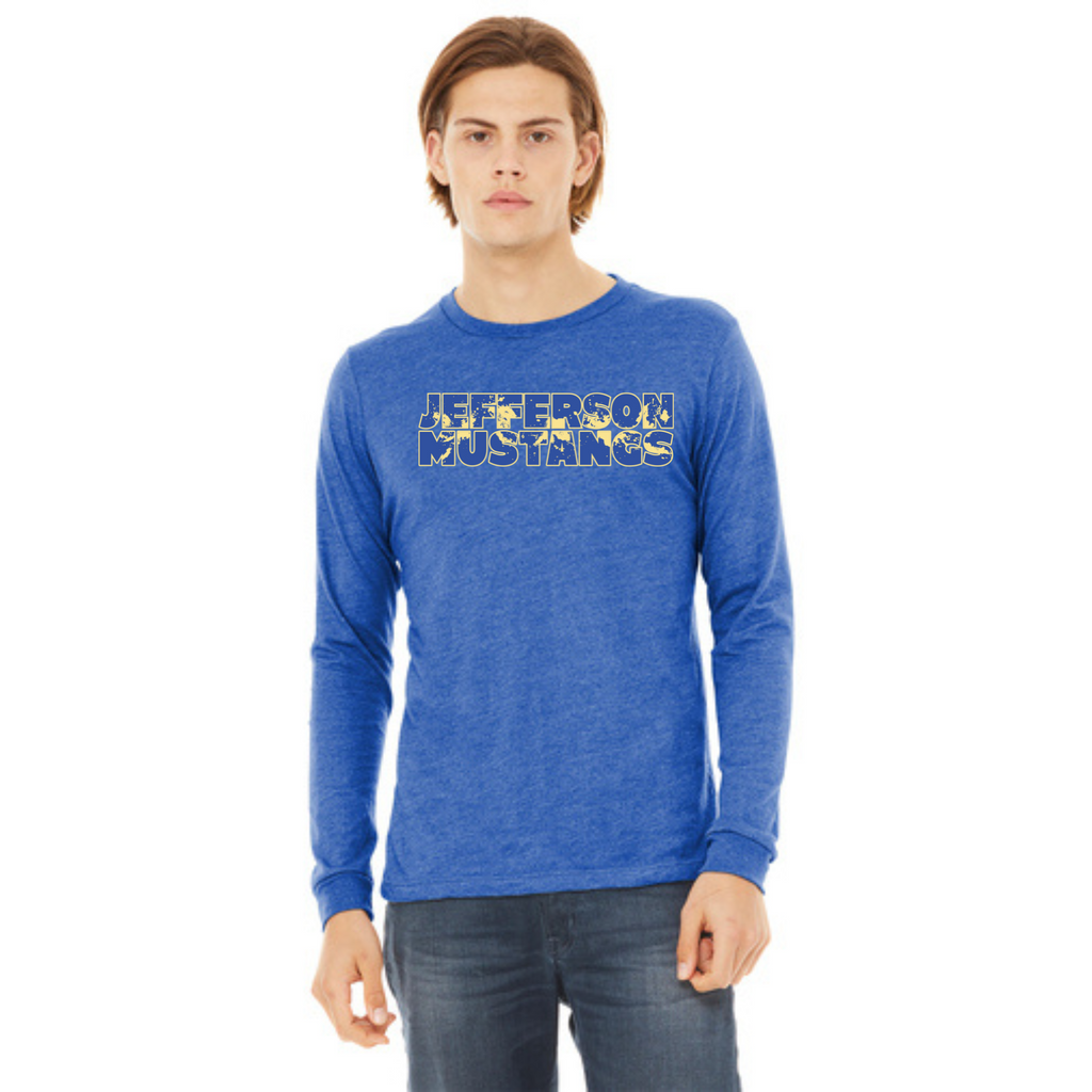 Jefferson Elementary Mustangs BELLA+CANVAS Long Sleeve Tee