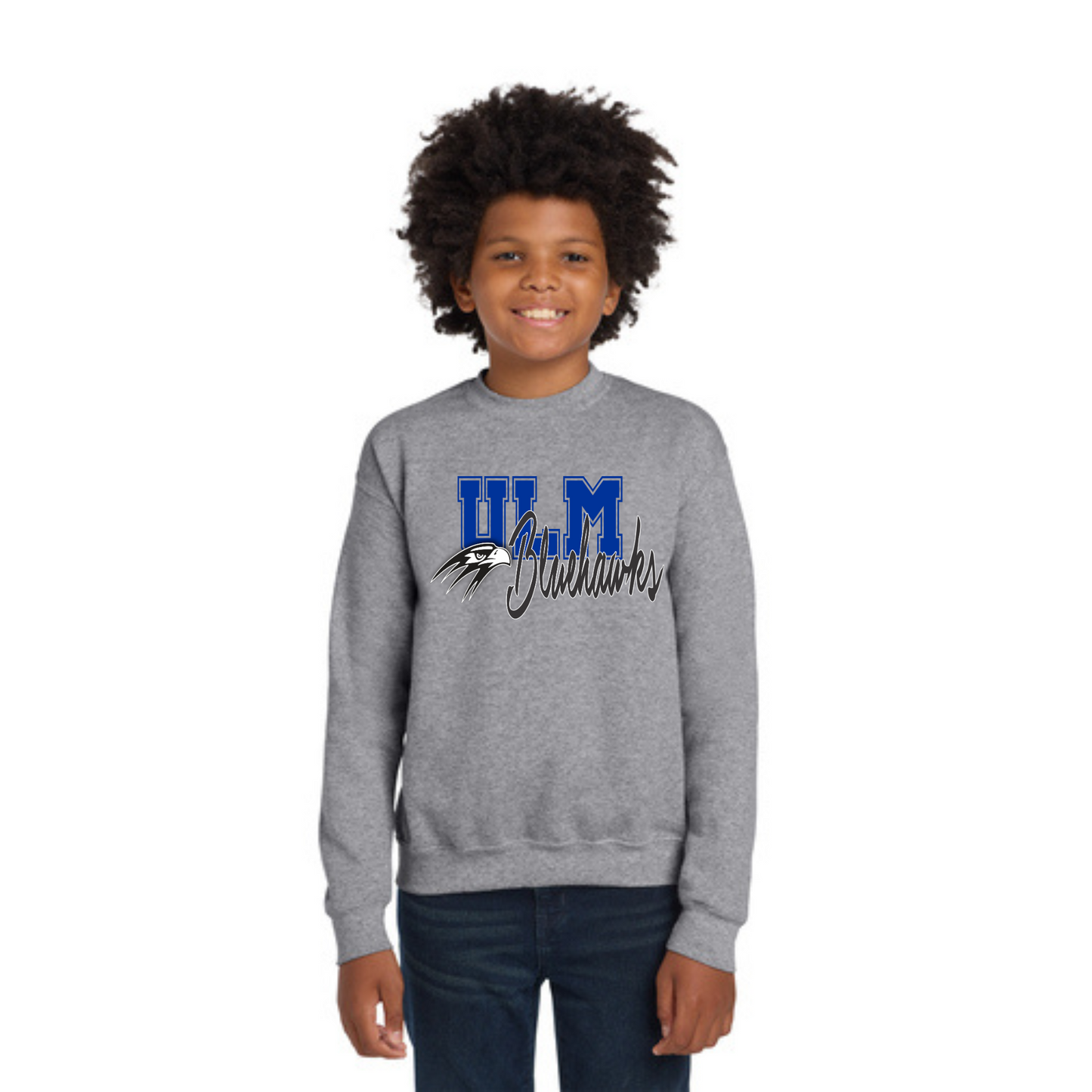 Ulm Bluehawks Youth Crewneck Sweatshirts