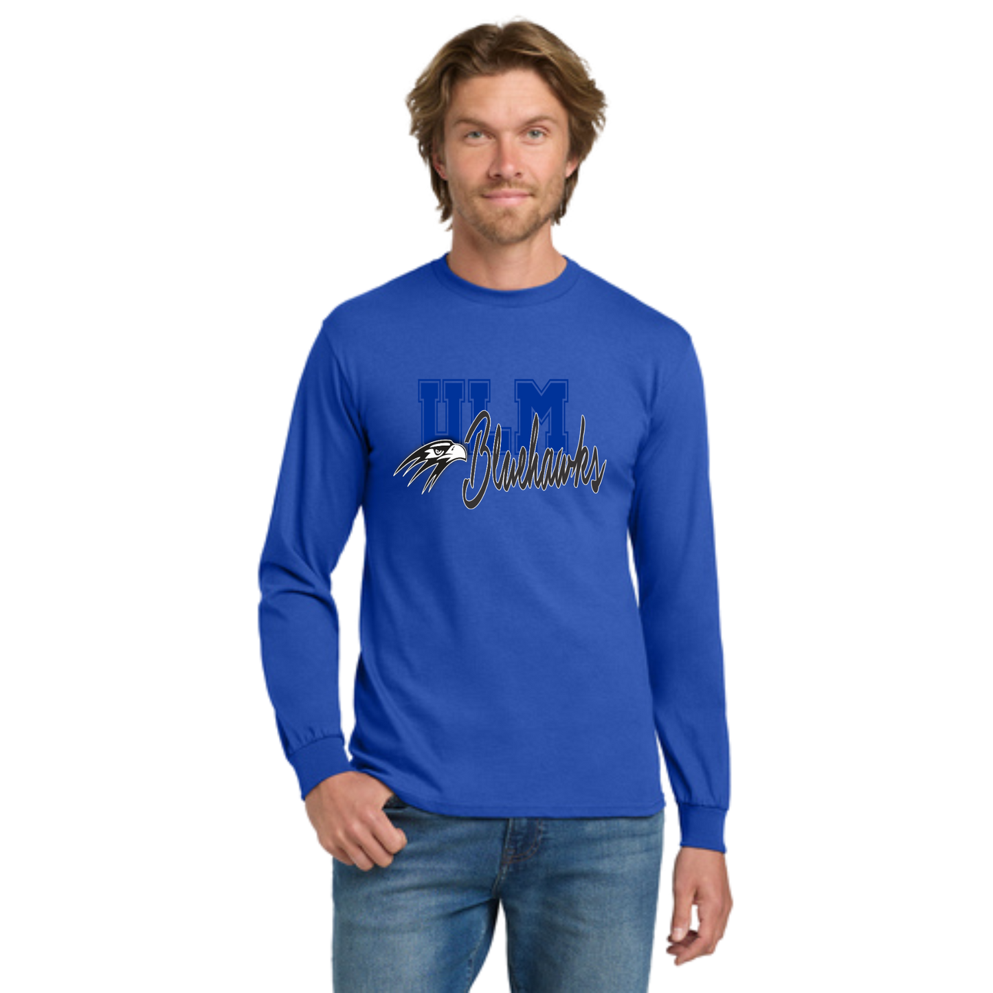 Ulm Bluehawks Adult Long Sleeve T-Shirt