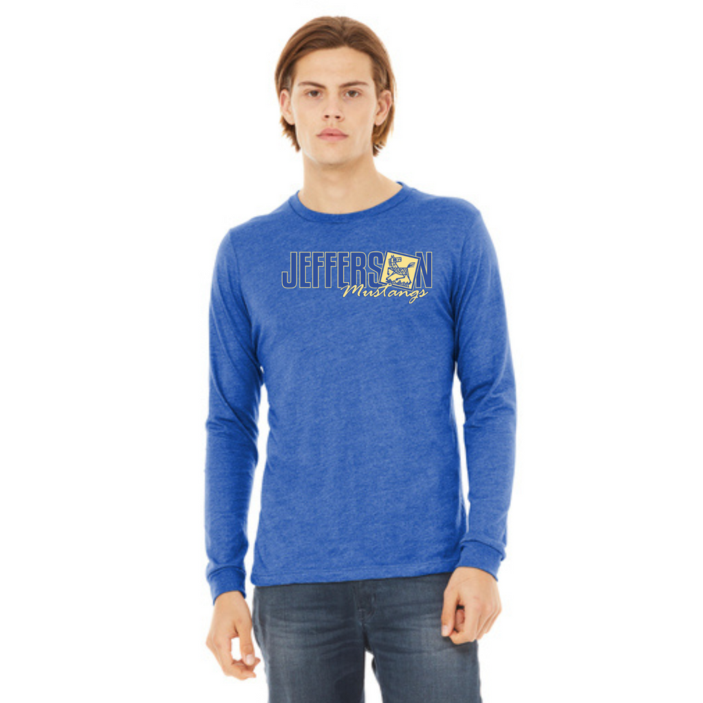 Jefferson Elementary Mustangs BELLA+CANVAS Long Sleeve Tee