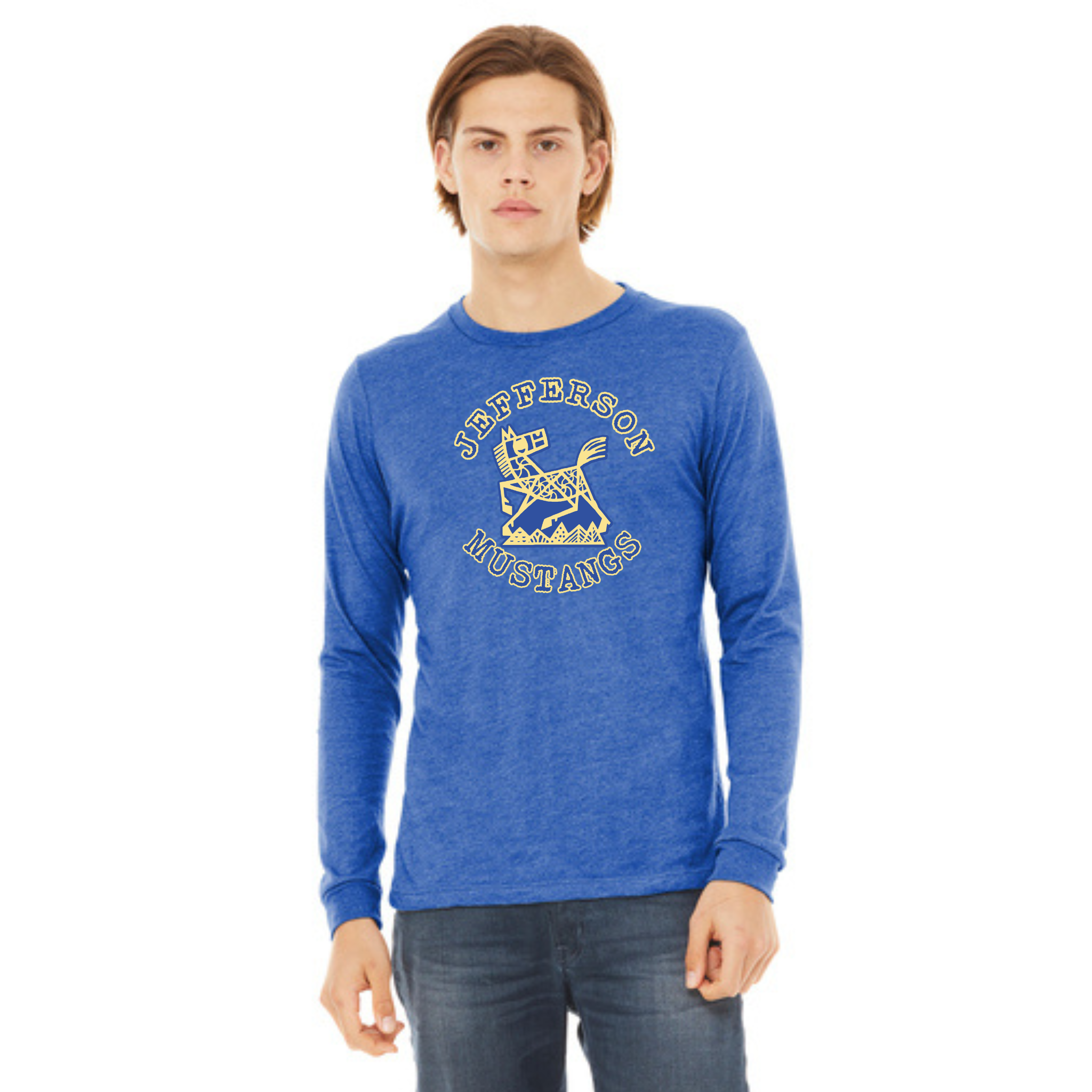 Jefferson Elementary Mustangs BELLA+CANVAS Long Sleeve Tee