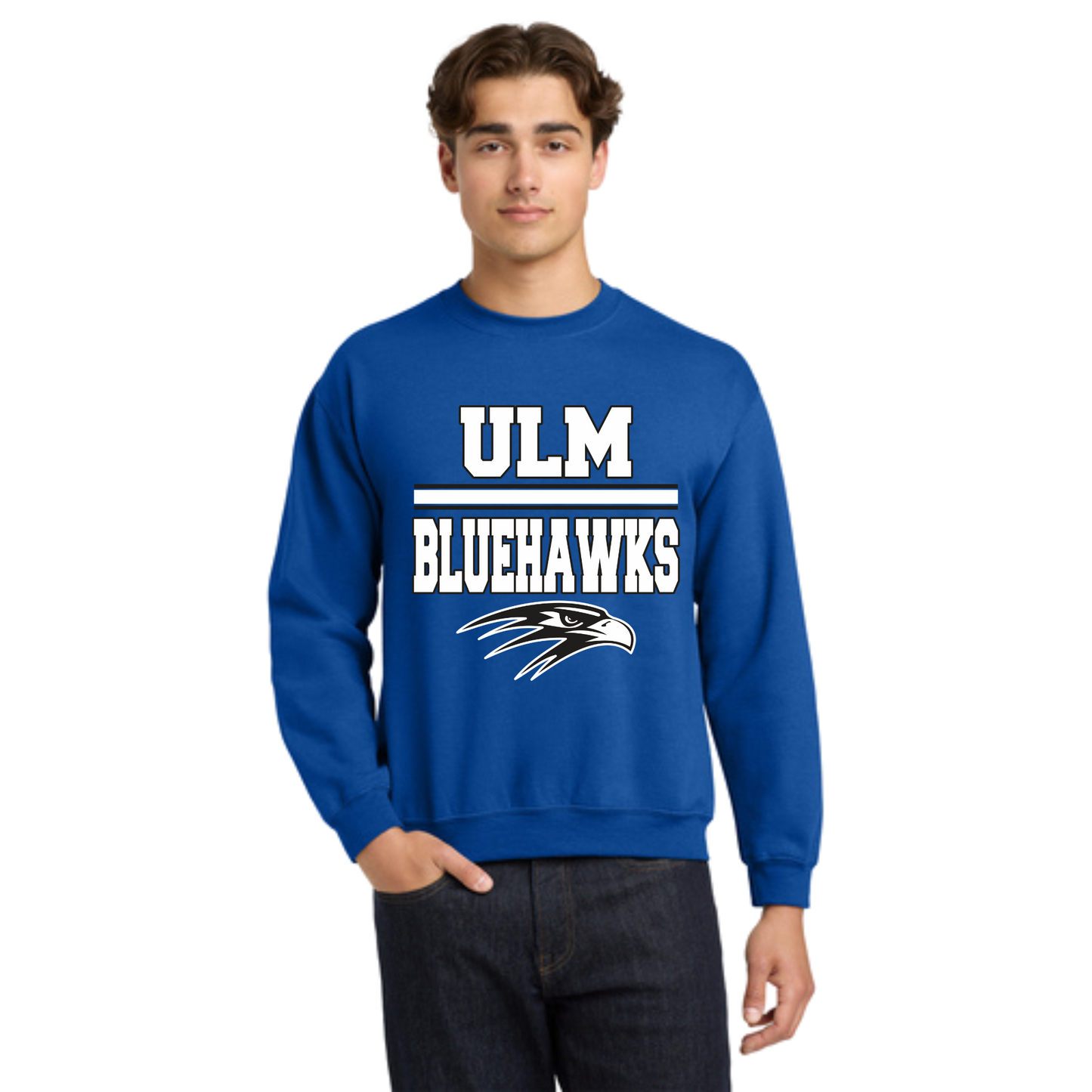 Ulm Bluehawks Adult Crewneck Sweatshirt