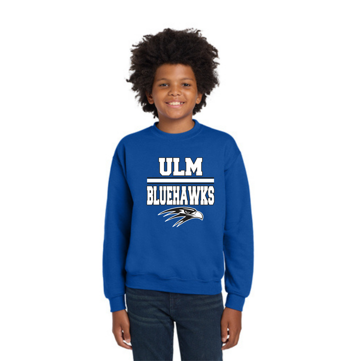 Ulm Bluehawks Youth Crewneck Sweatshirts