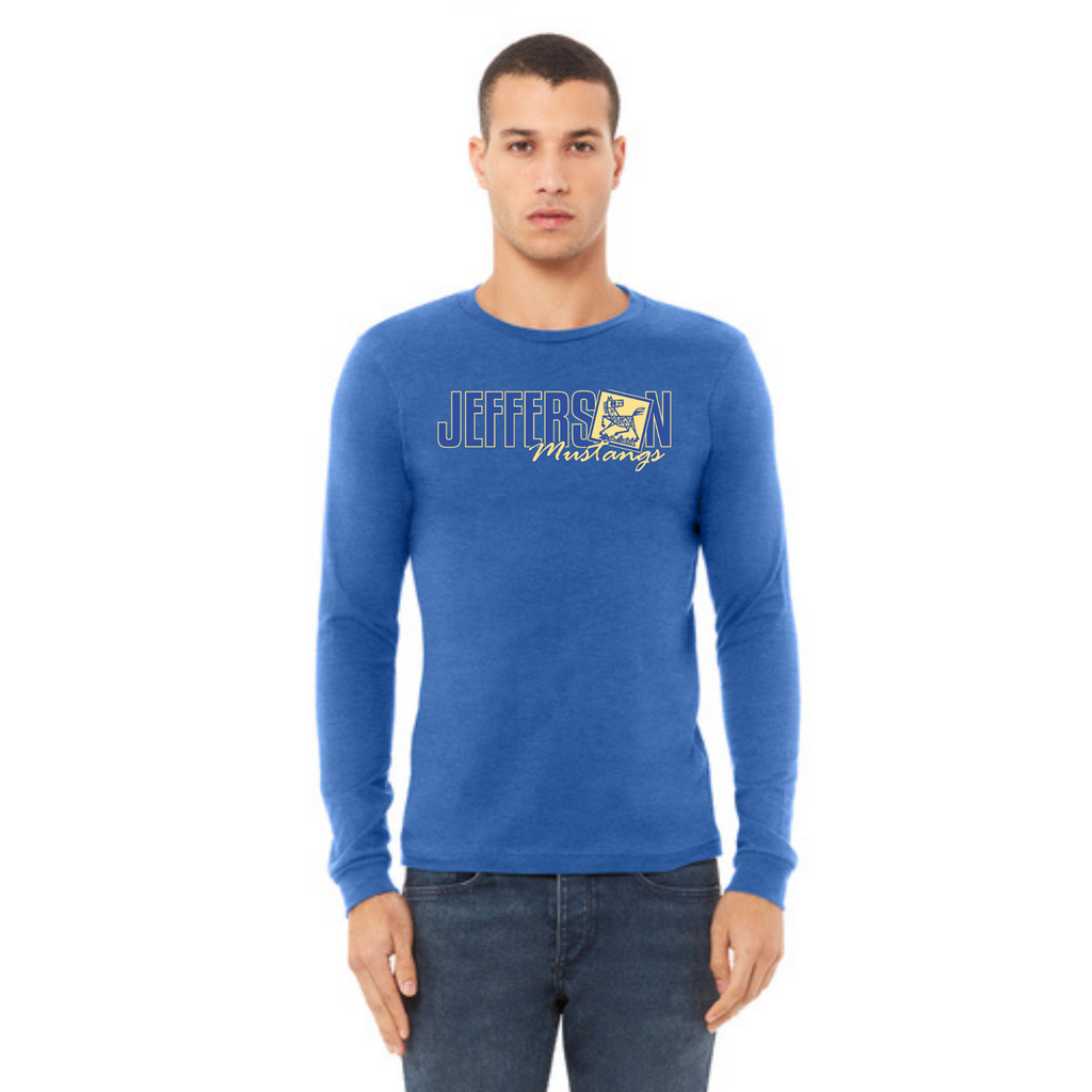 Jefferson Elementary Mustangs BELLA+CANVAS Long Sleeve Tee