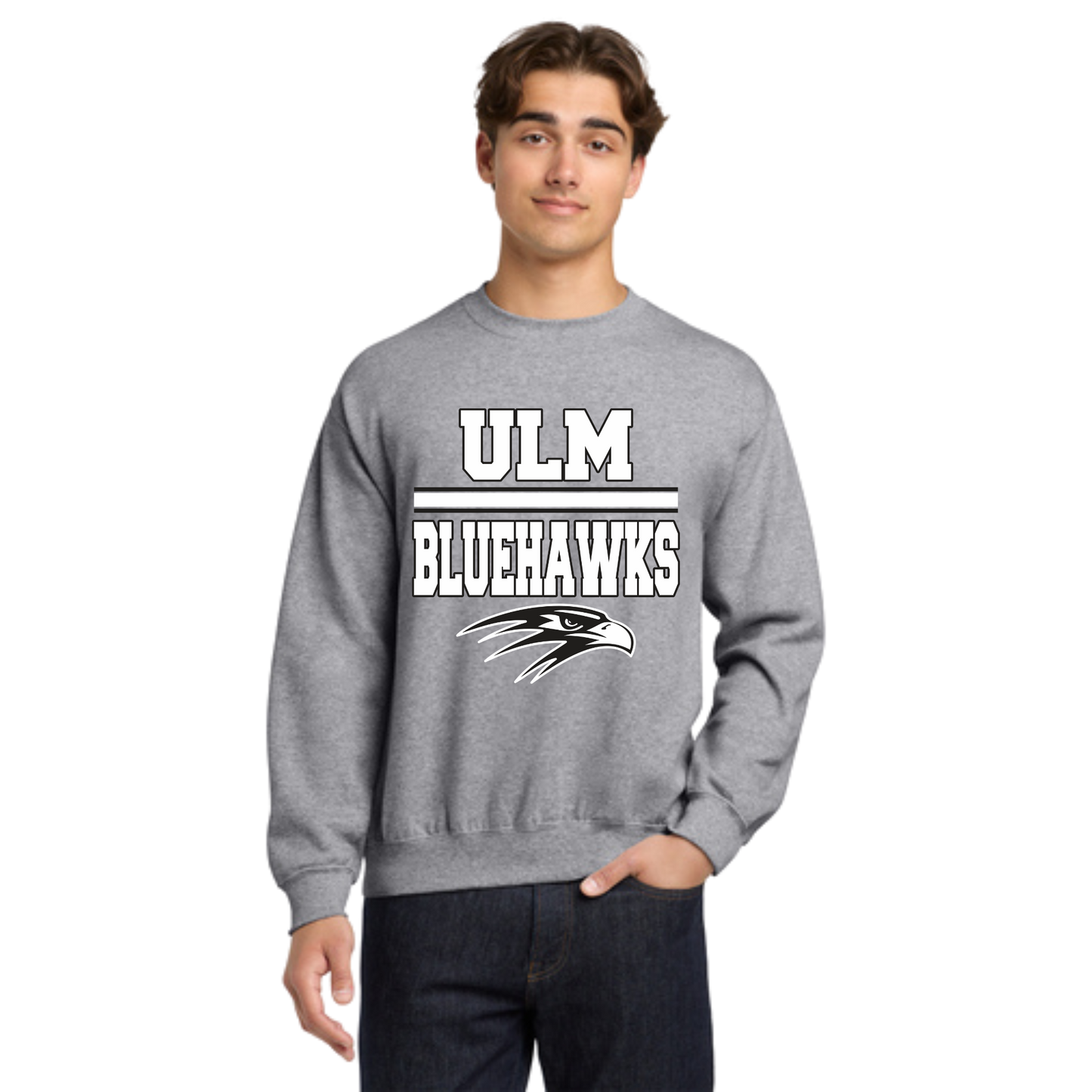 Ulm Bluehawks Adult Crewneck Sweatshirt