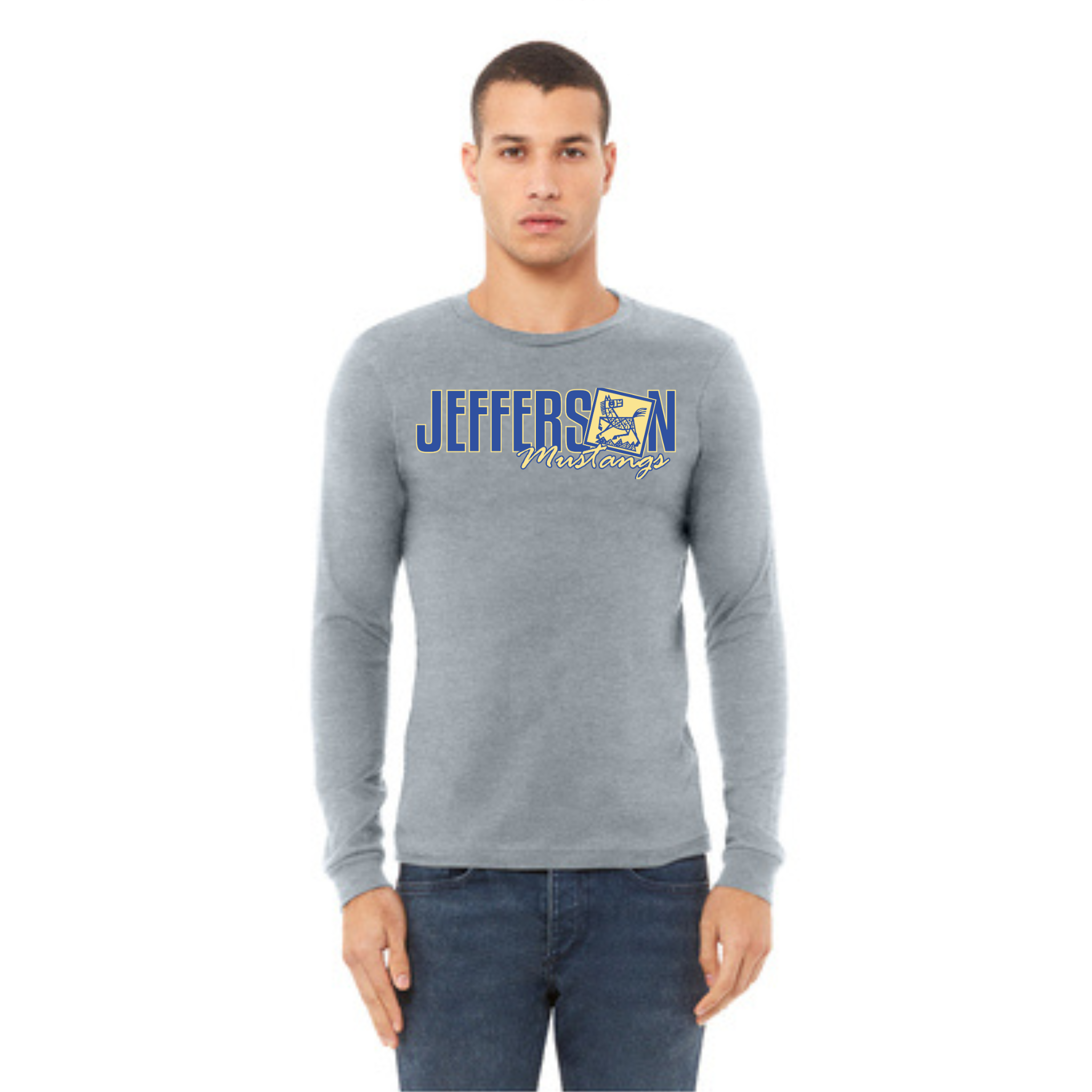 Jefferson Elementary Mustangs BELLA+CANVAS Long Sleeve Tee