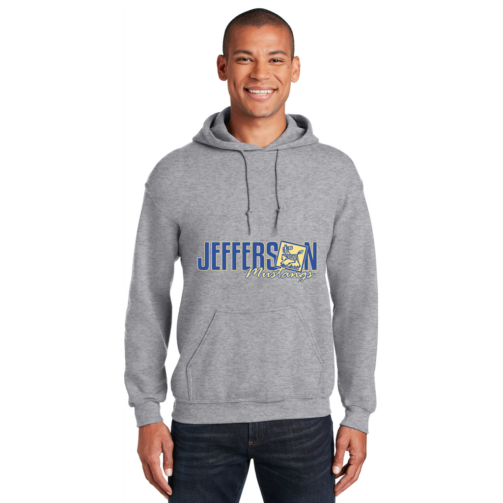 Jefferson Elementary Mustangs Heavy Hooded Sweatshirt