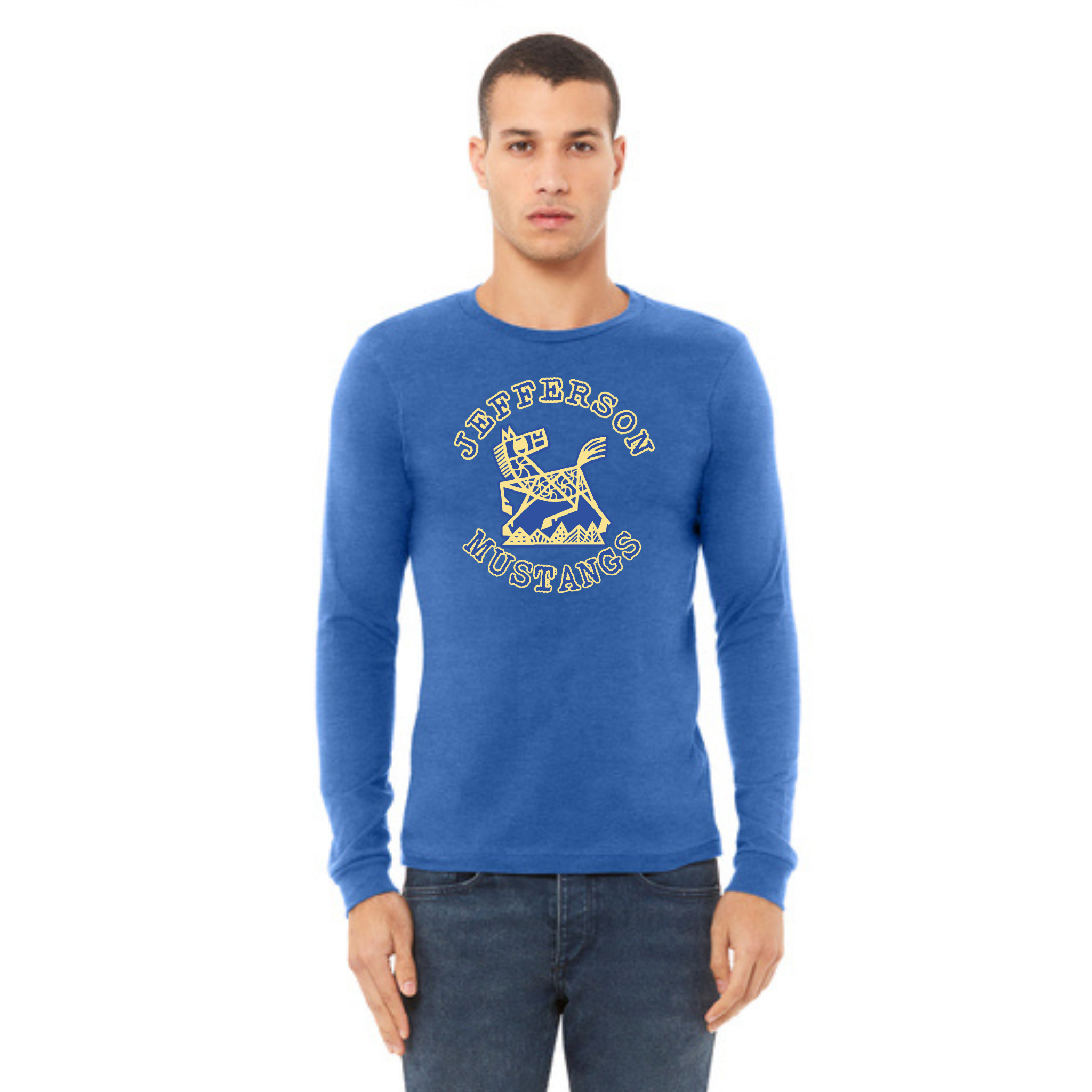 Jefferson Elementary Mustangs BELLA+CANVAS Long Sleeve Tee