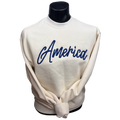 America Chenille Crewneck (cream / navy)