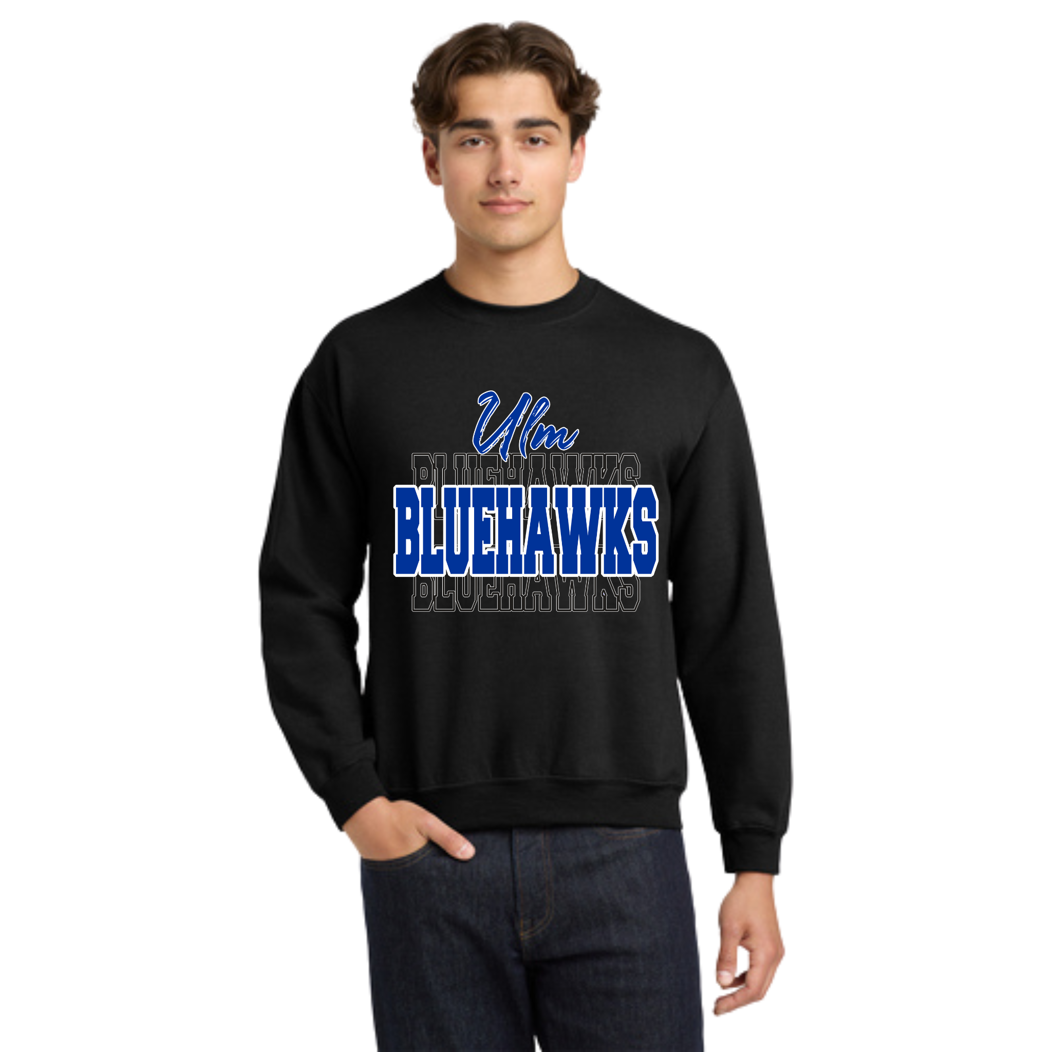 Ulm Bluehawks Adult Crewneck Sweatshirt