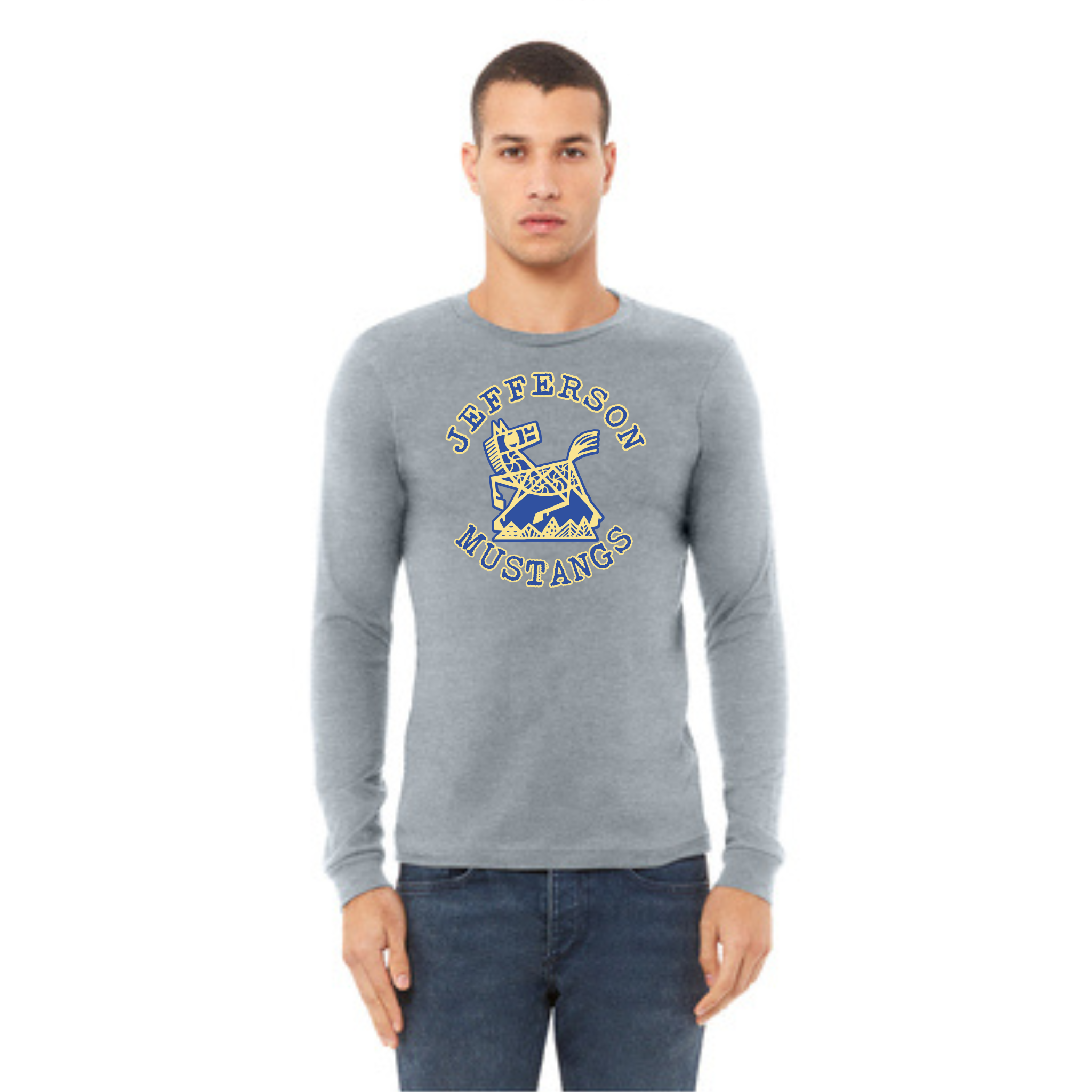 Jefferson Elementary Mustangs BELLA+CANVAS Long Sleeve Tee