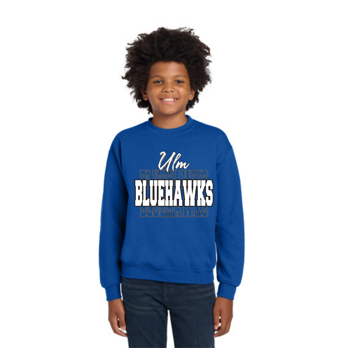 Ulm Bluehawks Youth Crewneck Sweatshirts