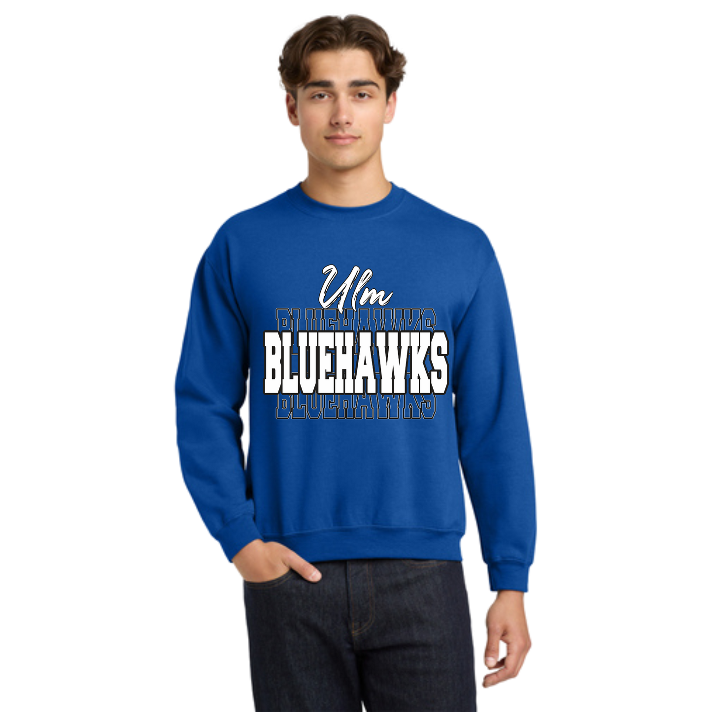 Ulm Bluehawks Adult Crewneck Sweatshirt