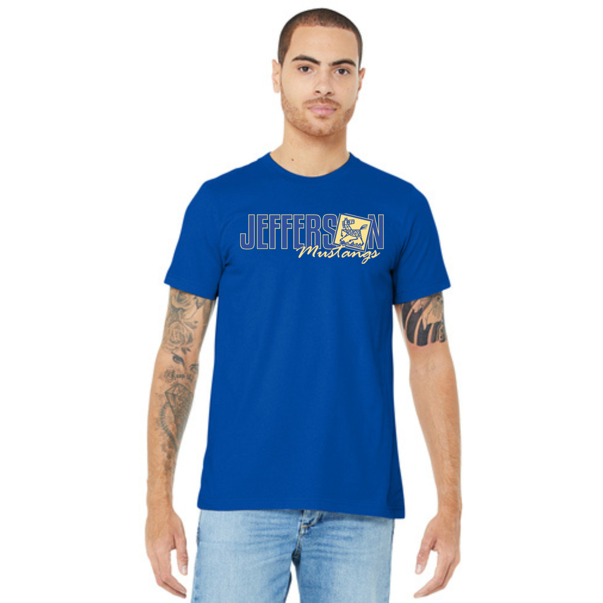 Jefferson Elementary Mustangs BELLA+CANVAS Short Sleeve Tee
