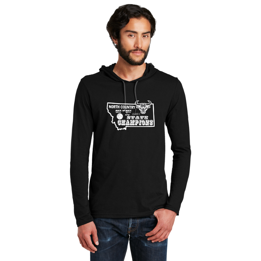 North Country Mavericks Triumph Ring Spun Cotton Long Sleeve Hooded Tee - Gildan®