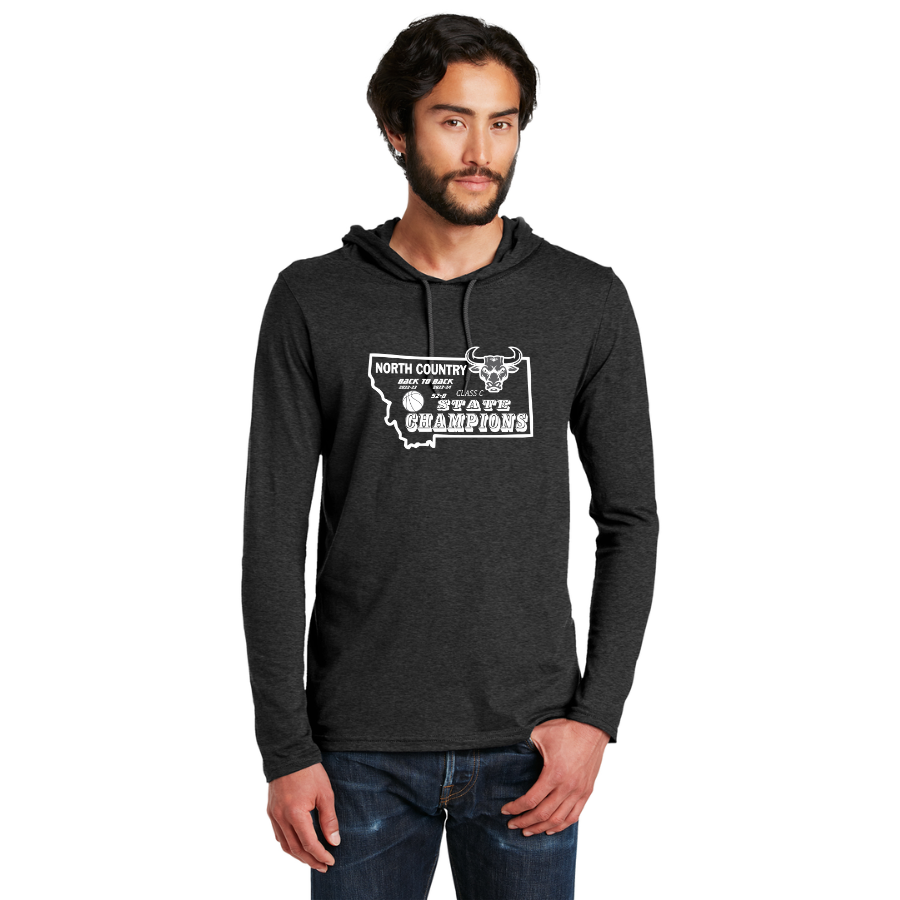 North Country Mavericks Triumph Ring Spun Cotton Long Sleeve Hooded Tee - Gildan®