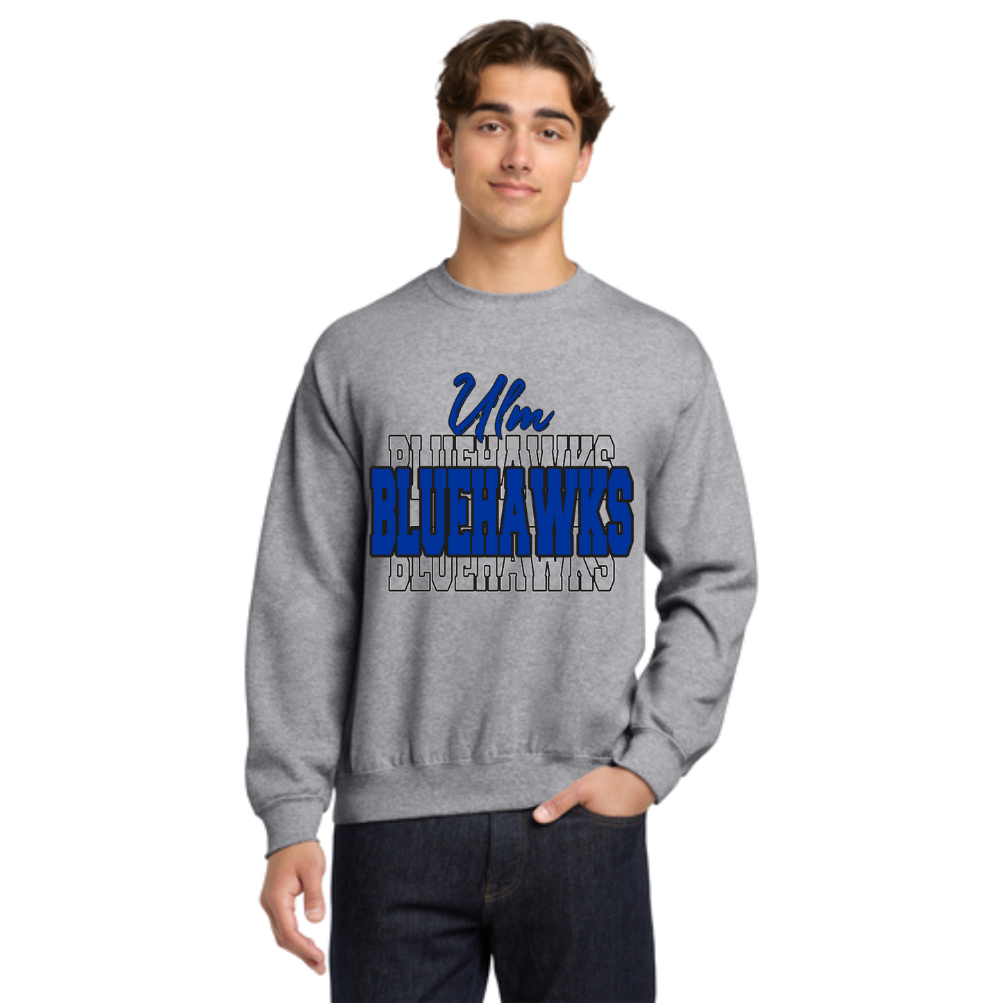 Ulm Bluehawks Adult Crewneck Sweatshirt