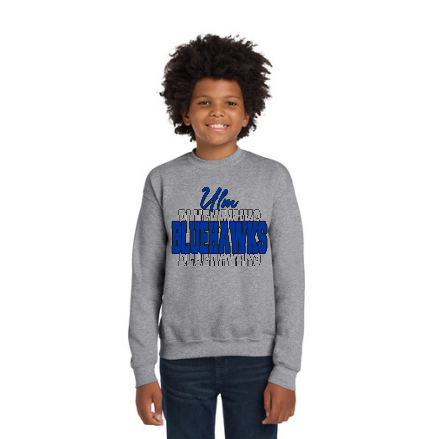 Ulm Bluehawks Youth Crewneck Sweatshirts