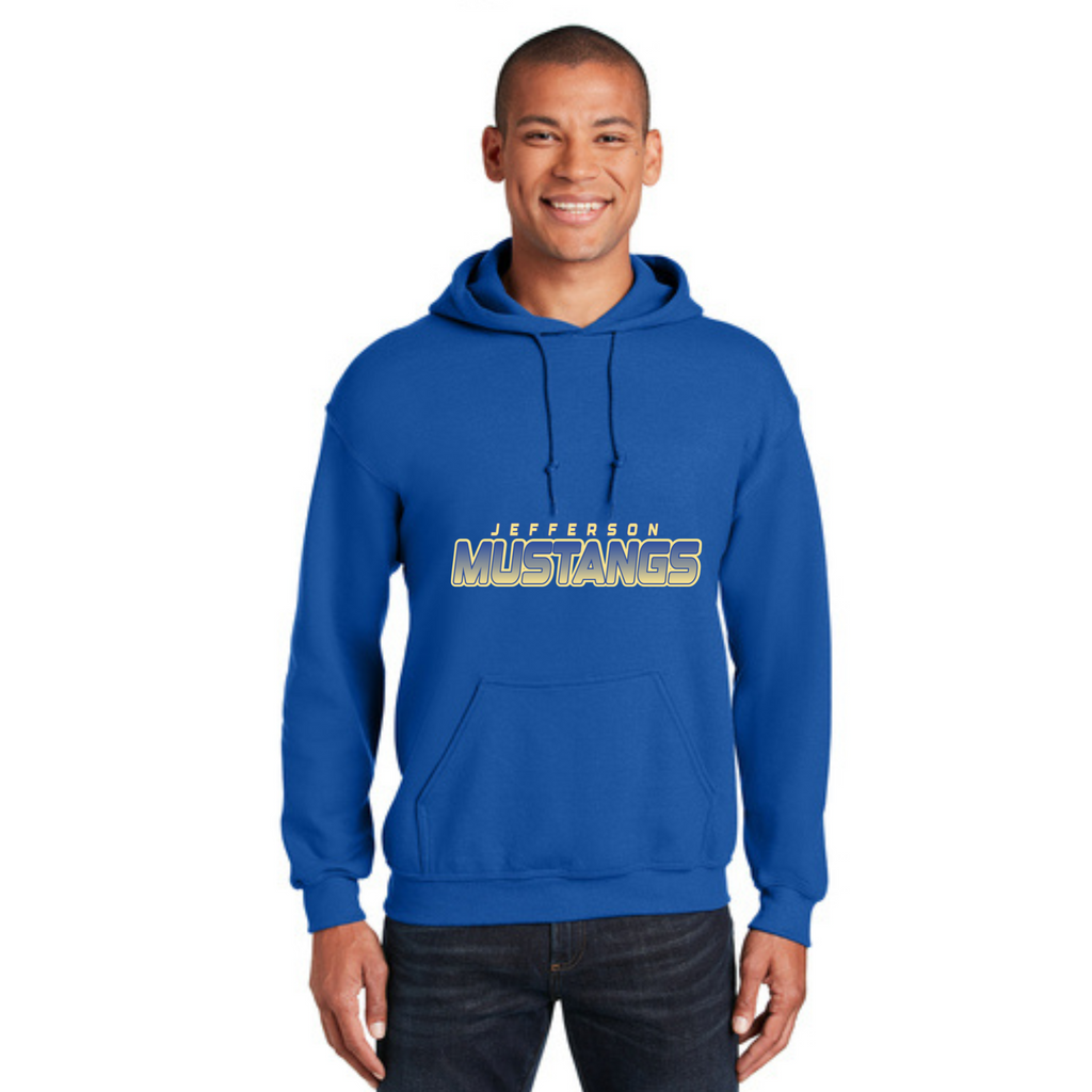 Jefferson Elementary Mustangs Heavy Hooded Sweatshirt