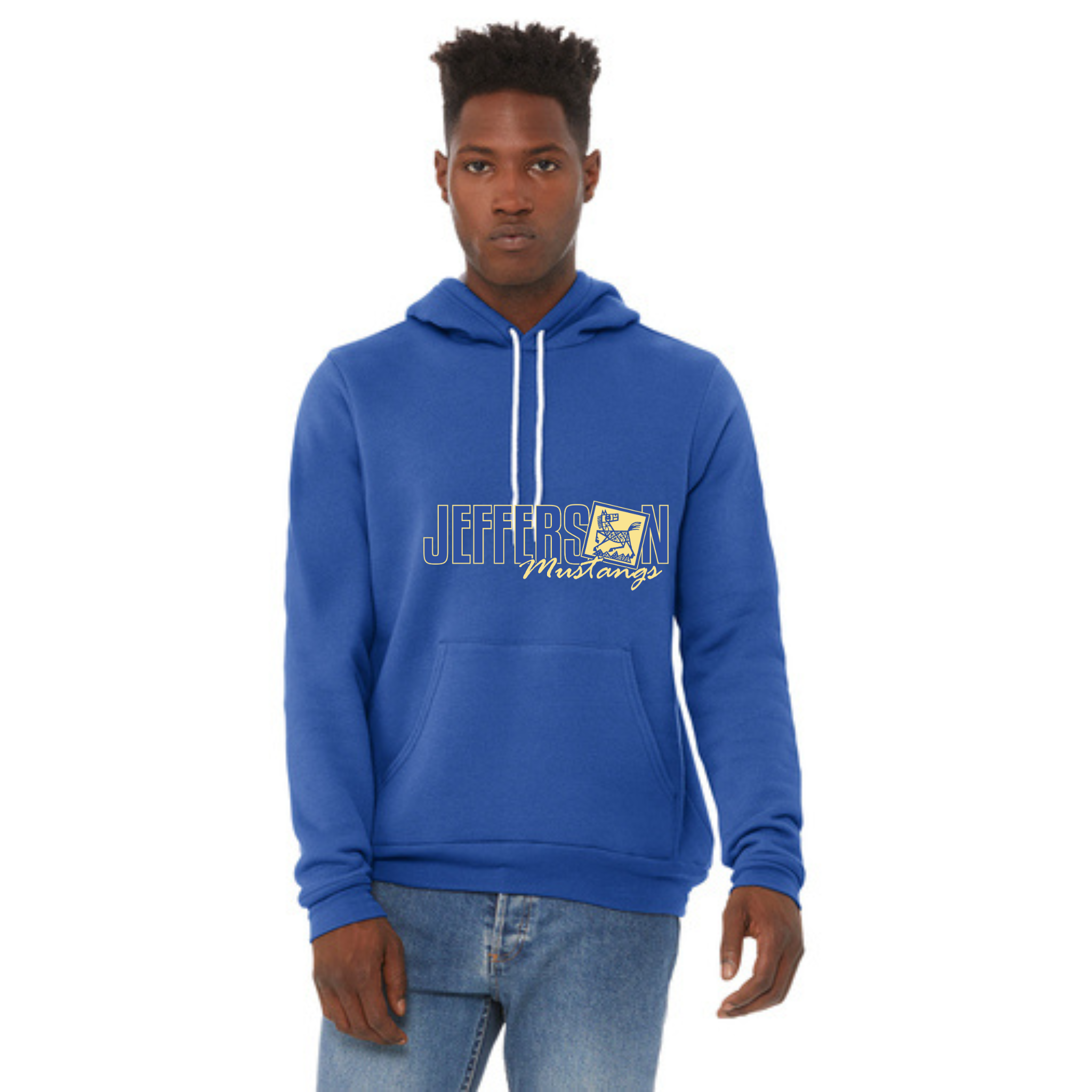 Jefferson Elementary Mustangs Fleece Pullover Hoodie