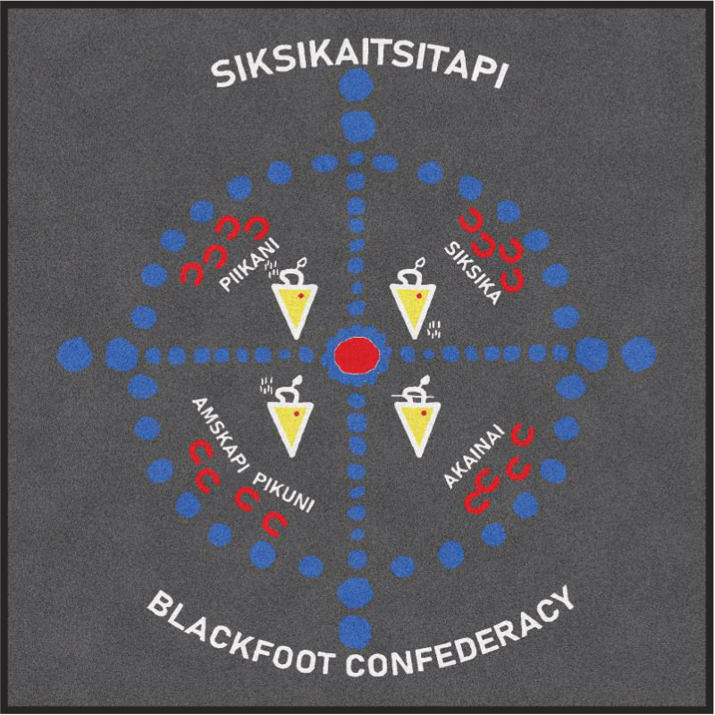 Blackfeet Tribal Council Rug -  - Badger Track Customs