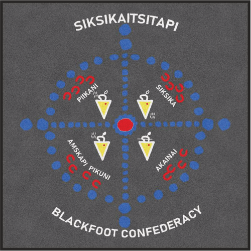 Blackfeet Tribal Council Rug -  - Badger Track Customs