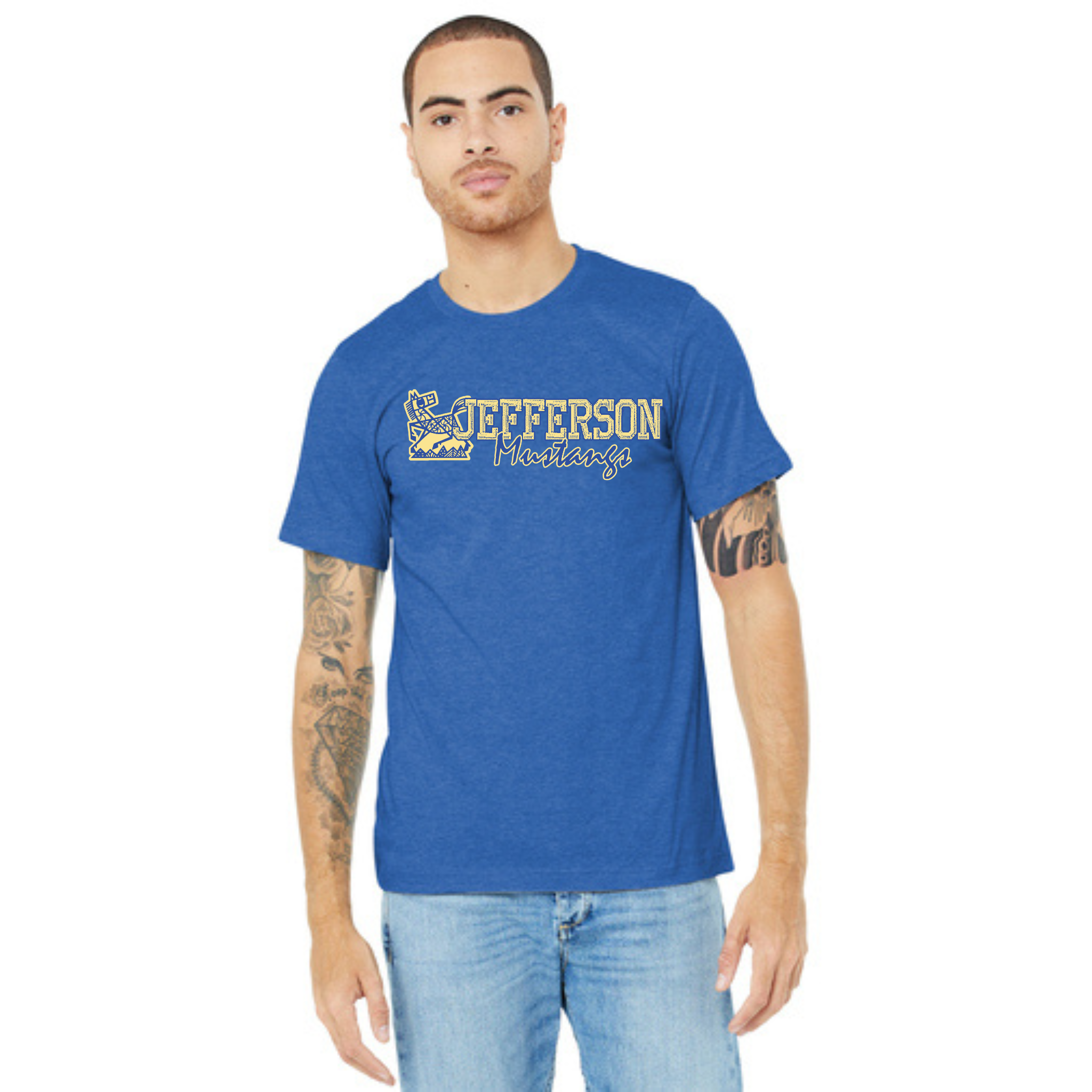 Jefferson Elementary Mustangs BELLA+CANVAS Short Sleeve Tee