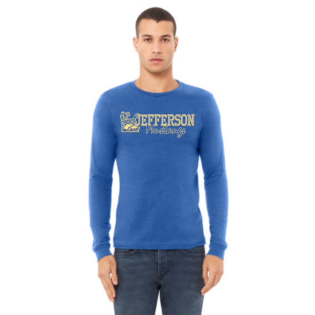 Jefferson Elementary Mustangs BELLA+CANVAS Long Sleeve Tee