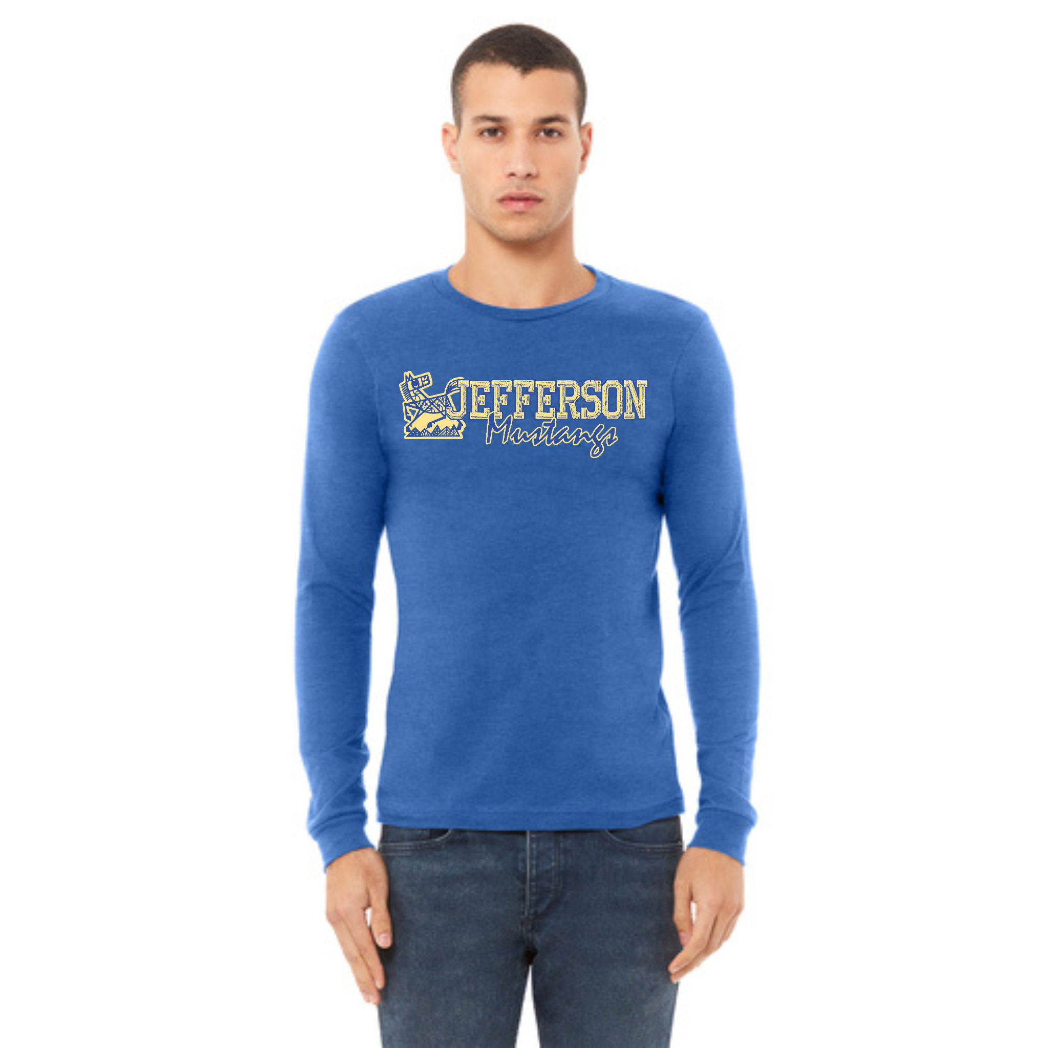 Jefferson Elementary Mustangs BELLA+CANVAS Long Sleeve Tee