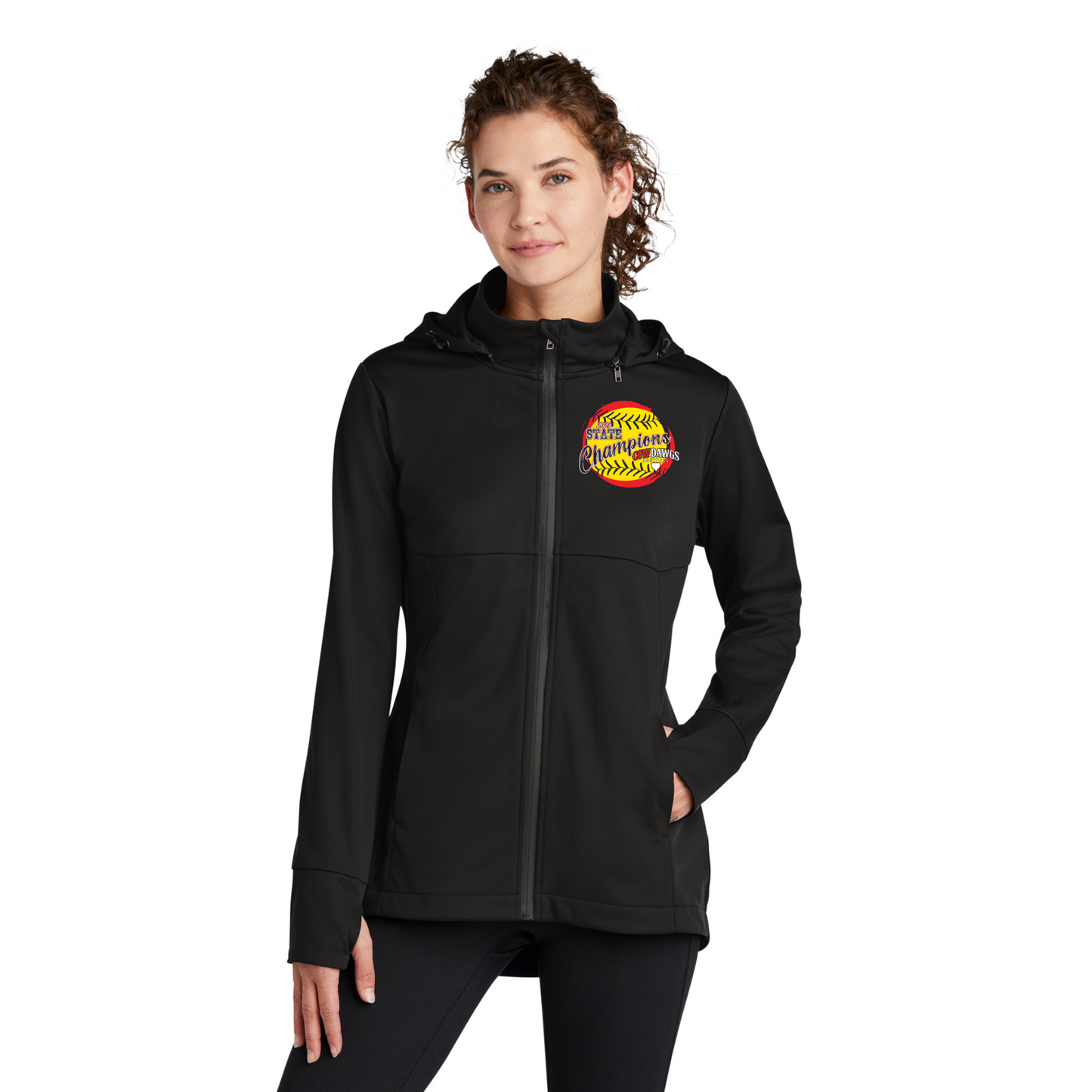 CowDawgs State Champions Ladies Soft Shell Jacket