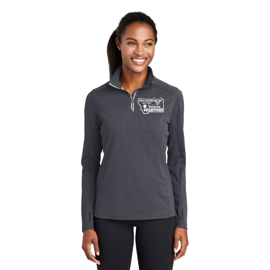 North Country Mavericks Ladies' Champion Texture 1/4-Zip Pullover - Sport-Tek® Ladies Sport-Wick®