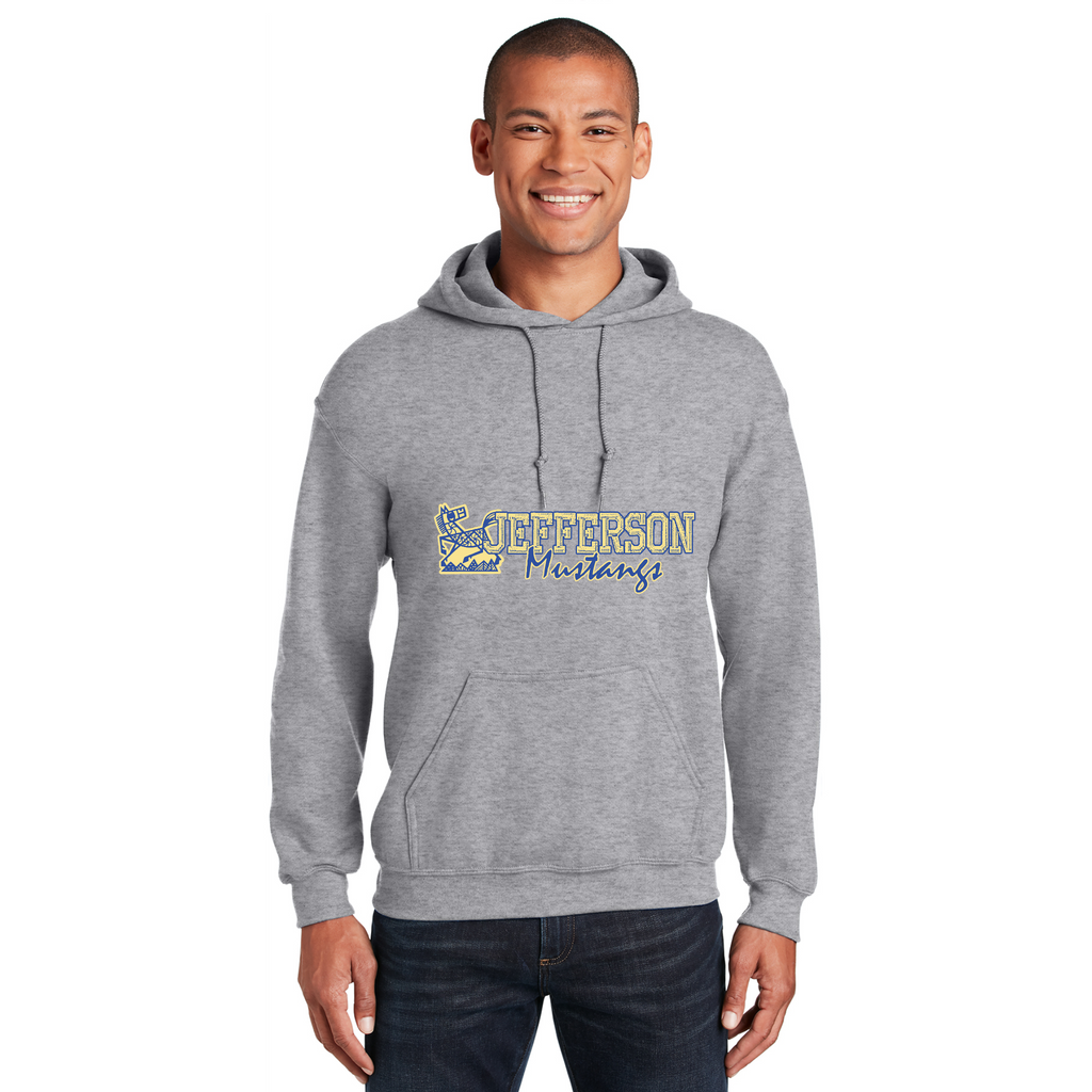 Jefferson Elementary Mustangs Heavy Hooded Sweatshirt